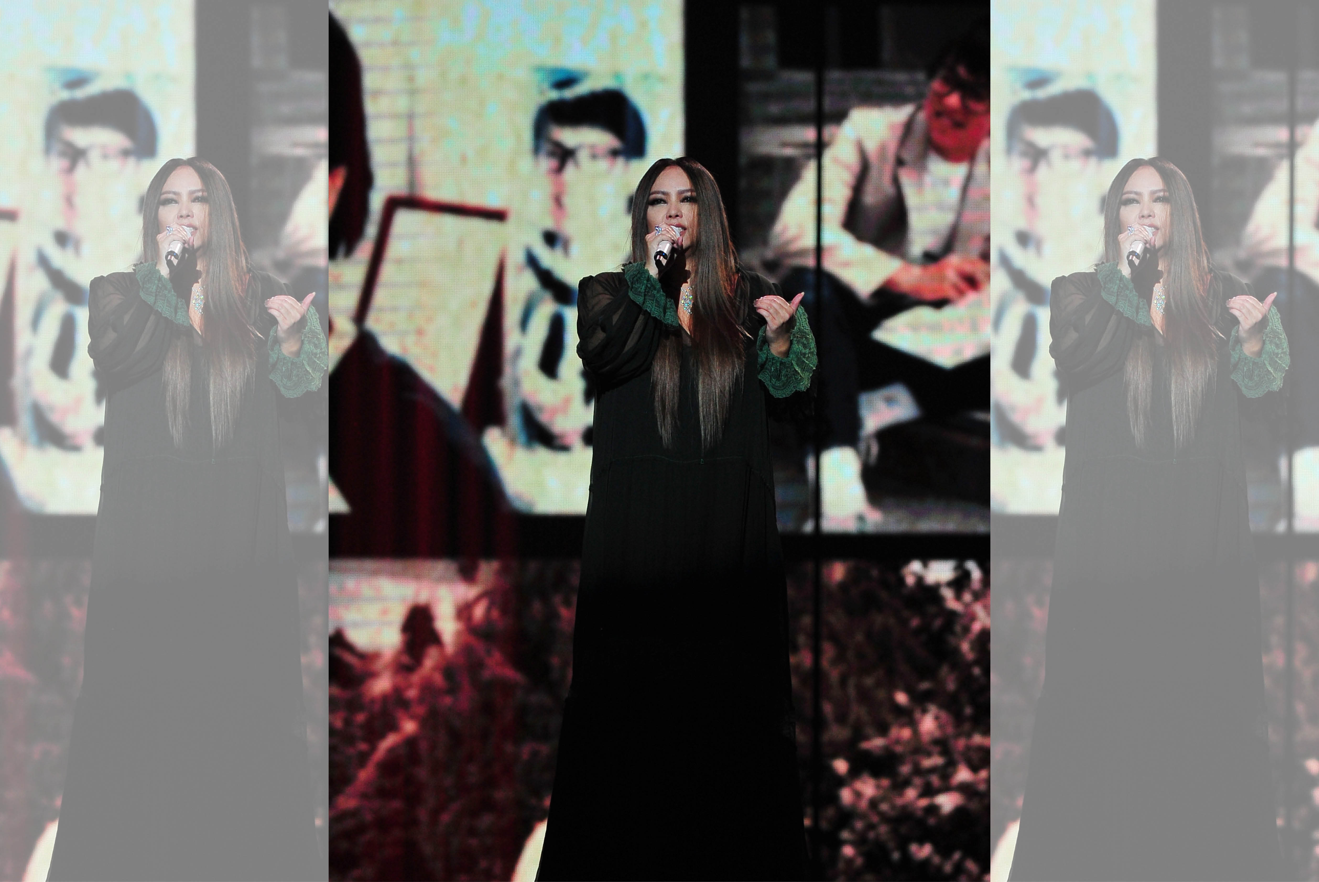 張惠妹在金曲28典禮上獻唱張雨生3首歌，過世20年的張雨生獲得本屆特別貢獻獎。（台視提供）