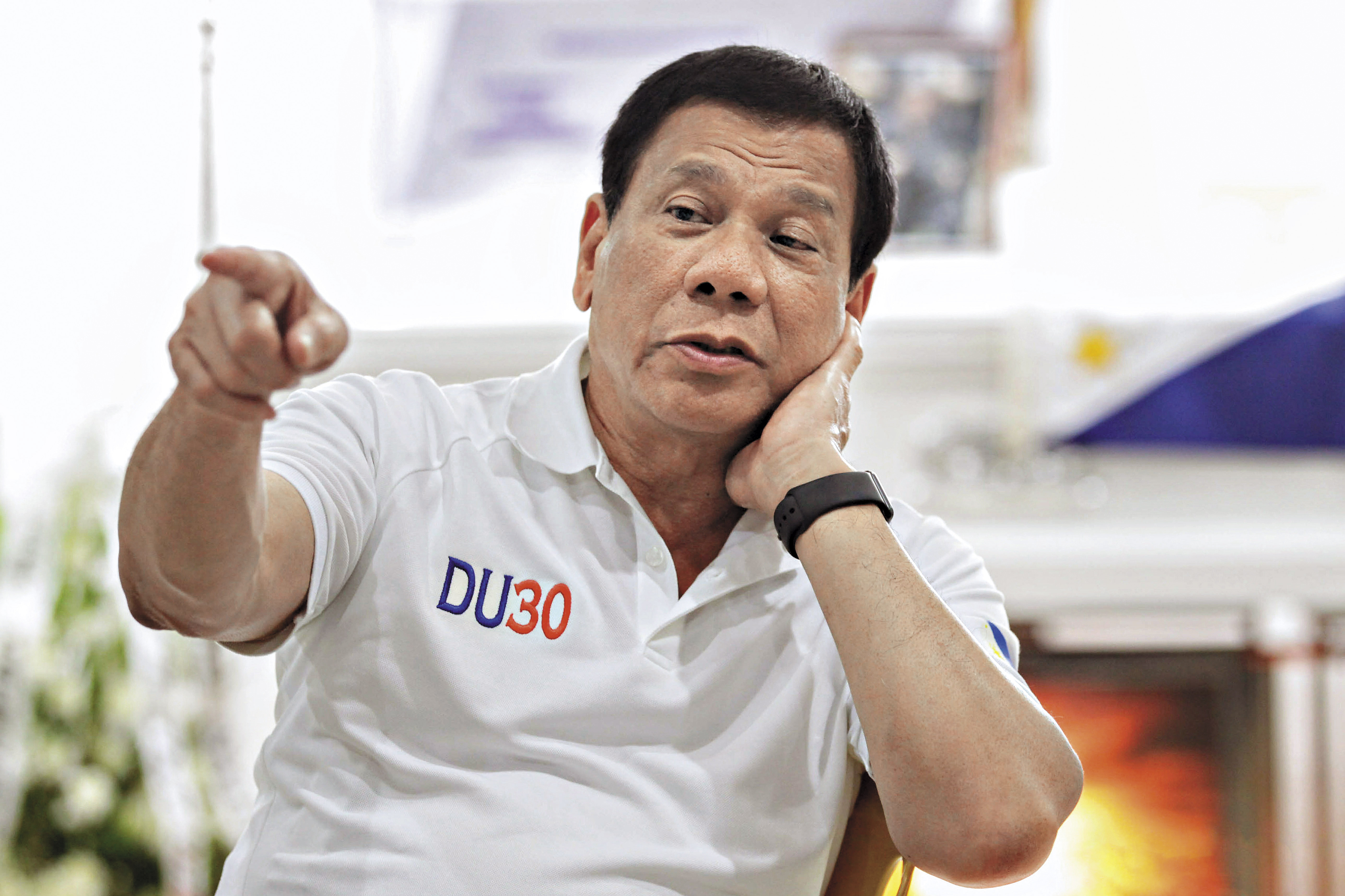 杜特蒂在去年菲律賓總統大選，得票逾1,600萬，以近4成的得票率當選菲國第16屆總統。（東方IC）