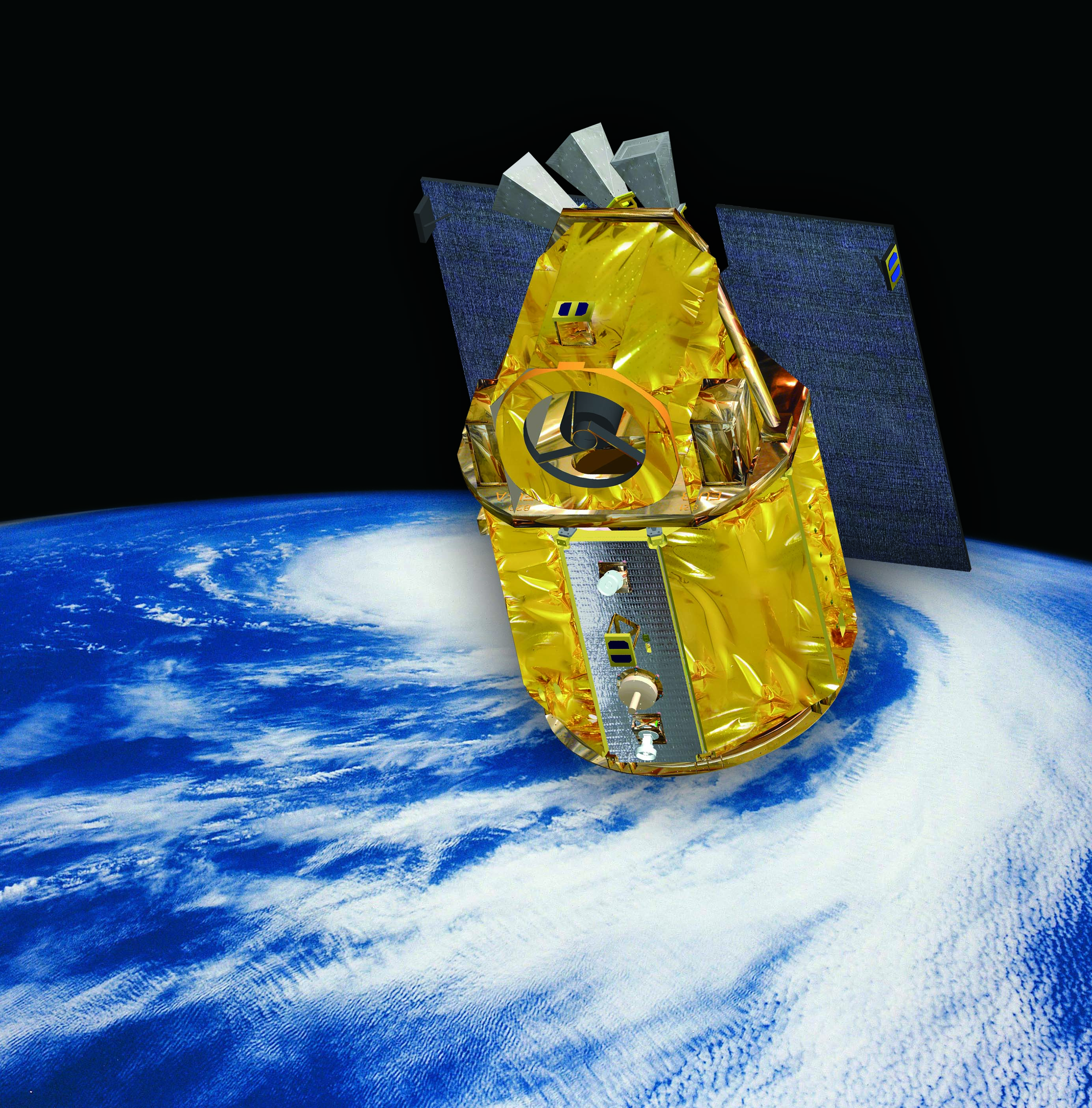  福衛五號模擬圖：第一枚由國自製的衛星福衛五號，發射過程一波三折後，確定將在今年8月25日在美國加州發射升空。（太空中心提供）