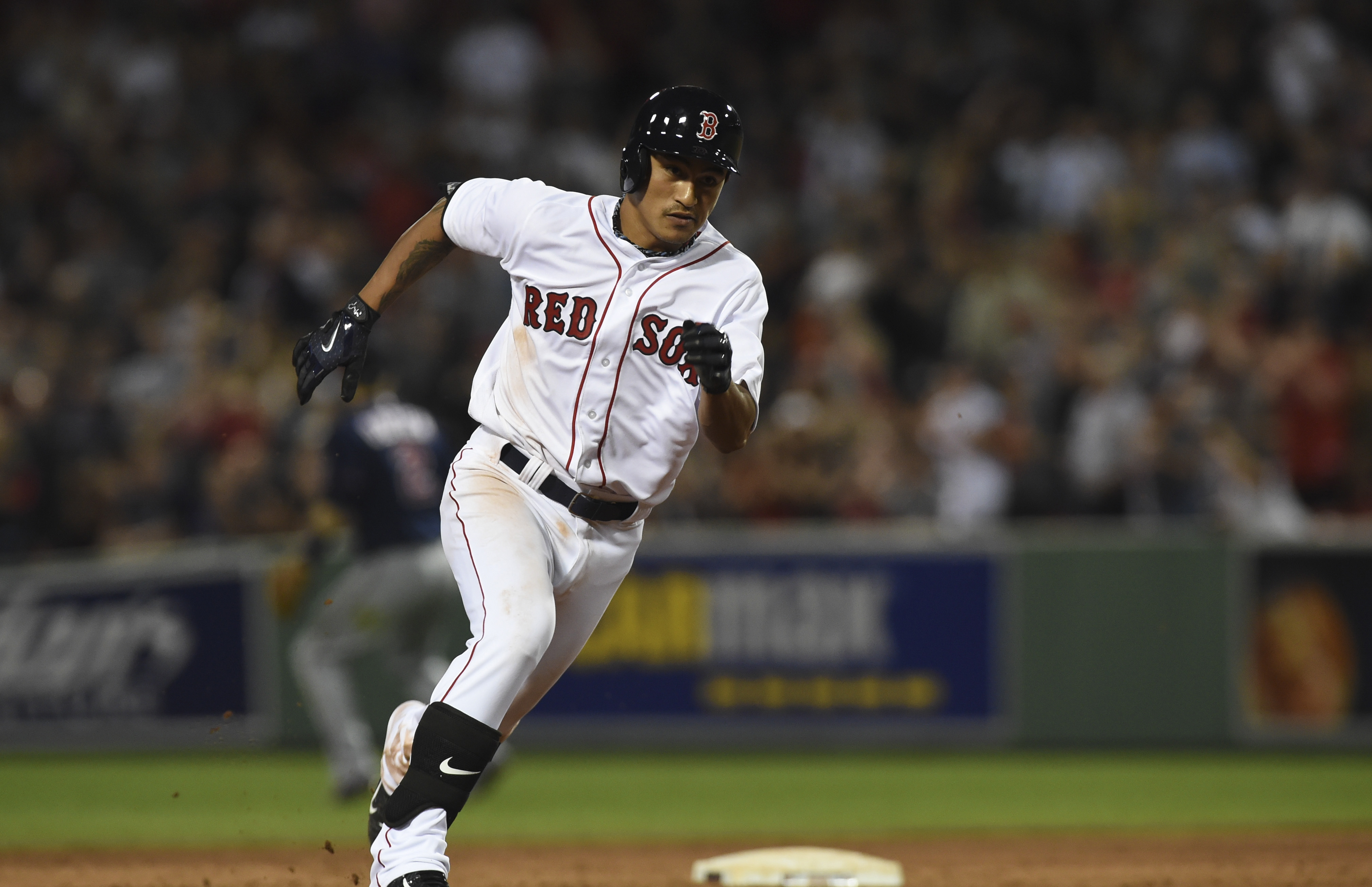 以守備為賣點的林子偉，今天擊出生涯第一支長打，還是支三壘安打，讓以守備為「賣點」的他大大加分。