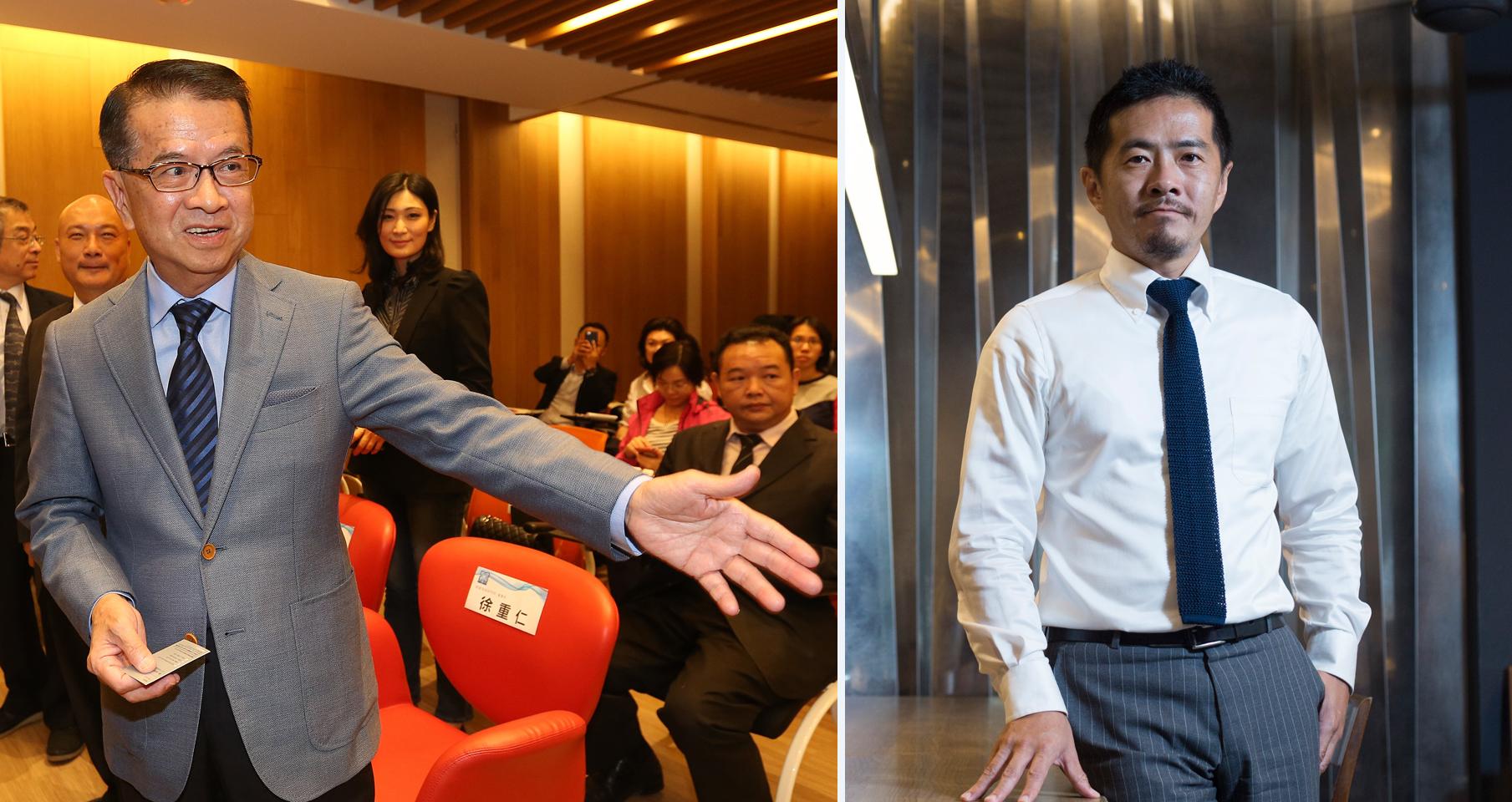 為了兒子徐安昇（右）事業，徐重仁（左）費盡心思出錢出力、努力拉拔。（右圖為今周刊提供）
