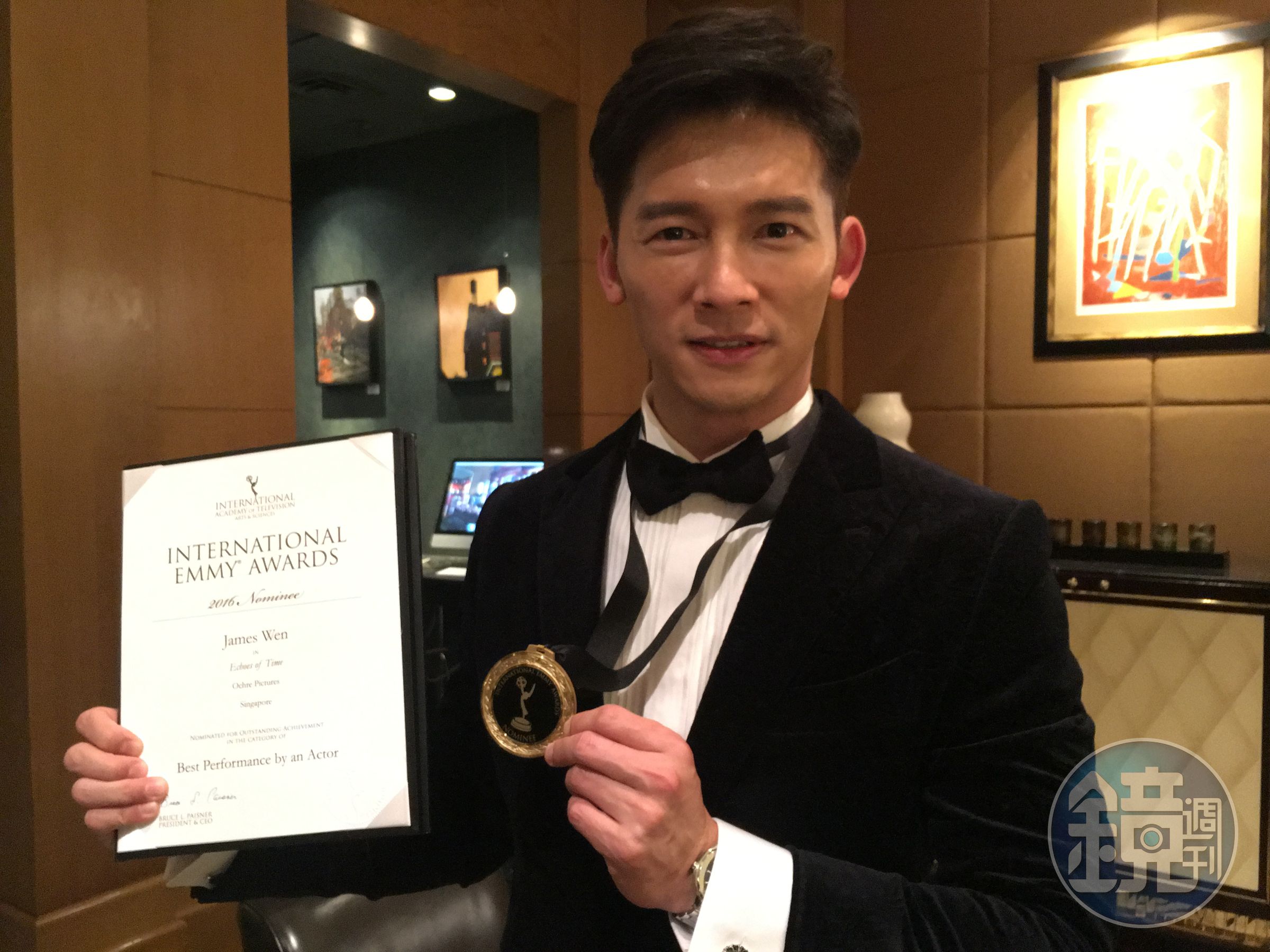 去年溫昇豪以新加坡劇《星月傳奇》入圍國際艾美獎最佳男主角提名，演技備受肯定。（照片：伊林娛樂提供）