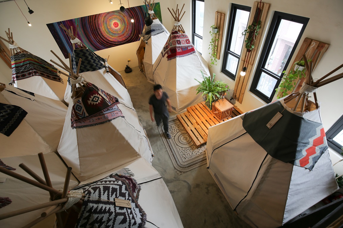 南美洲的帳篷感空間，視覺充滿驚喜。