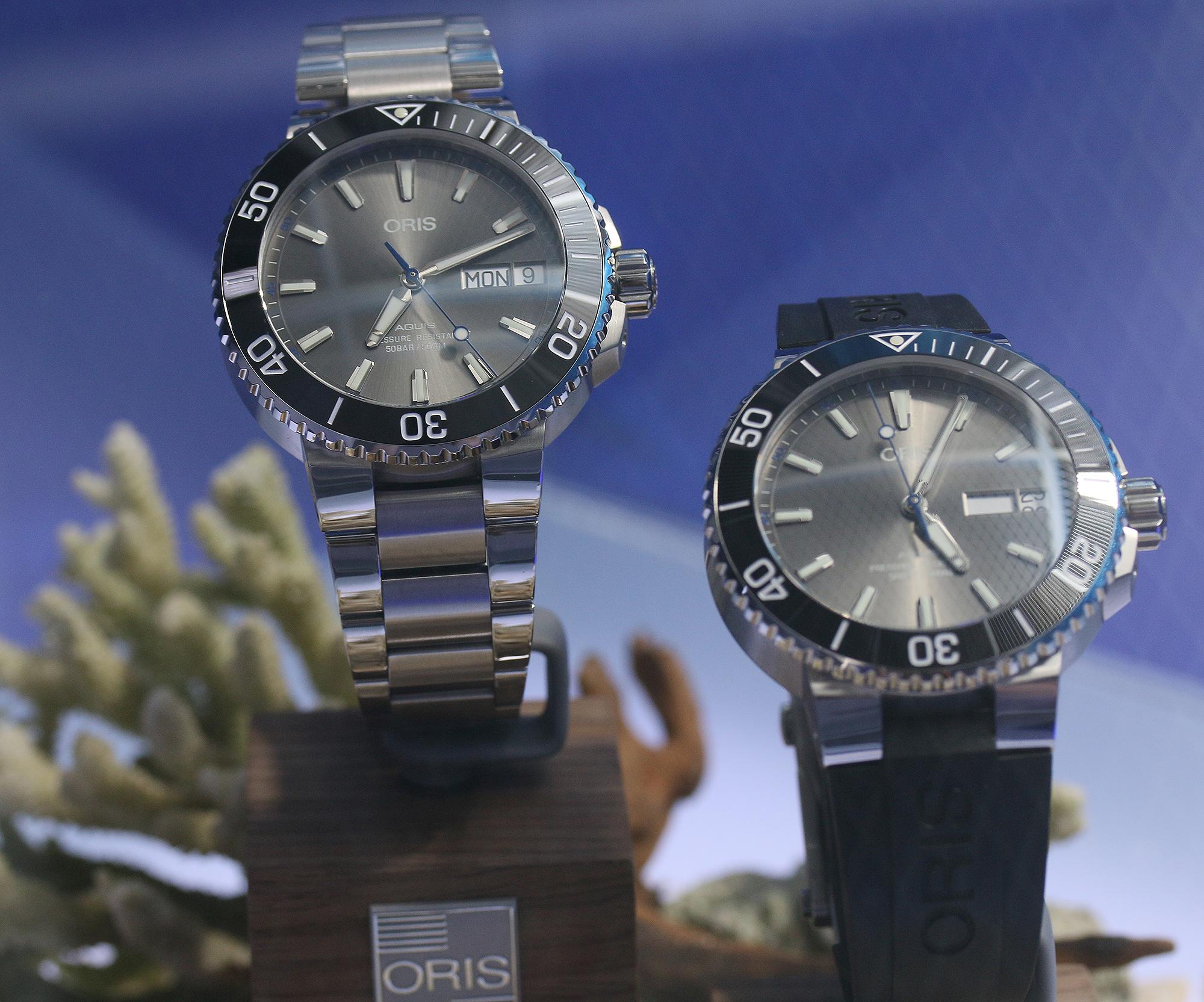 ORIS Aquis Hammerhead雙髻鯊腕錶，限量2,000只，定價NT$68,000起。