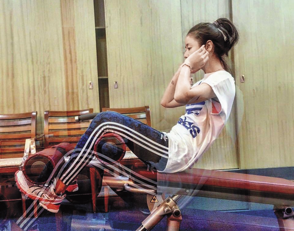 看看這健身房的裝設跟器材，感覺頗為高檔。（翻攝自林心如微博）