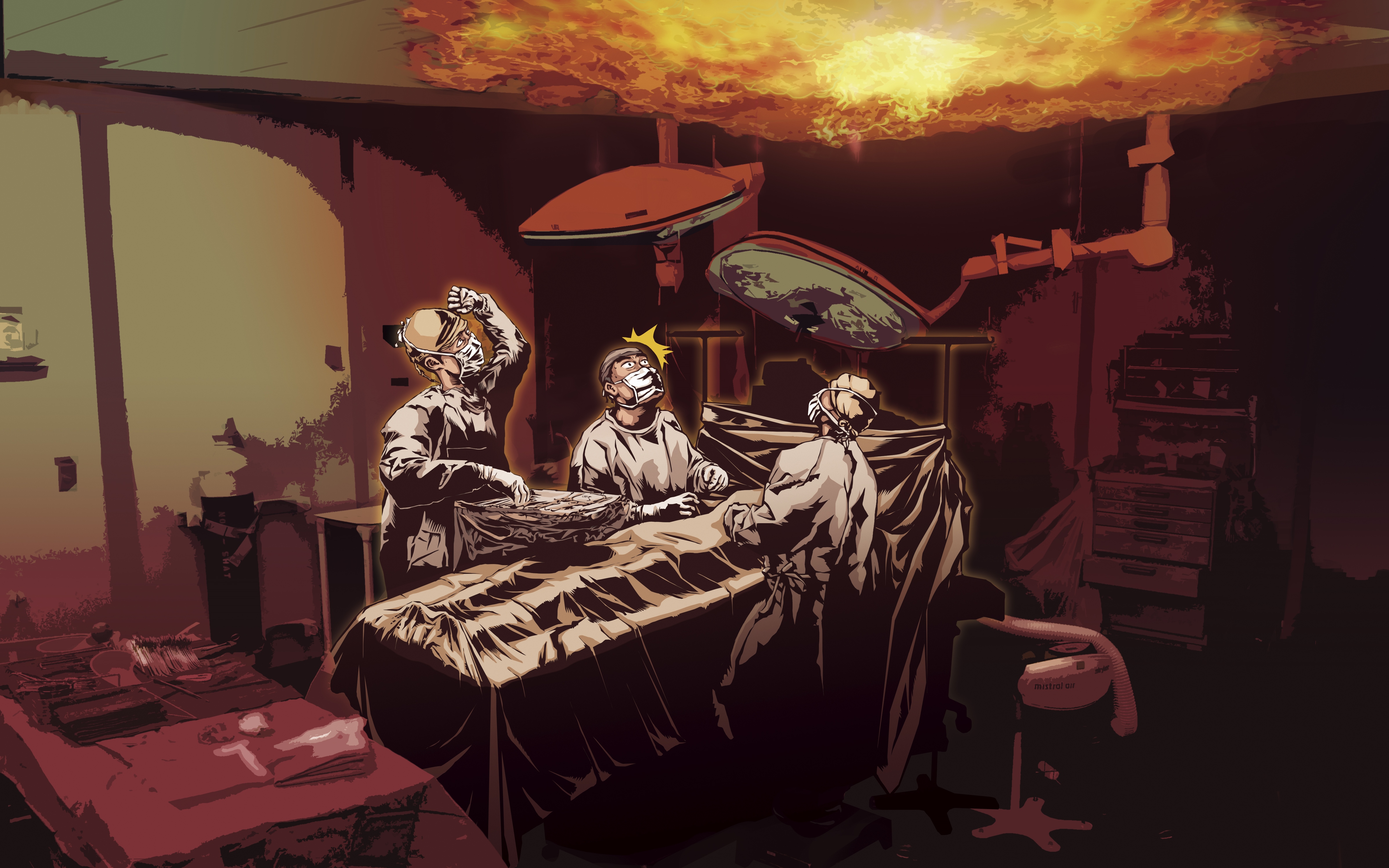 病患在手術室內多處於麻醉昏迷狀態，如果不幸遇上火警，他們將毫無避難能力。