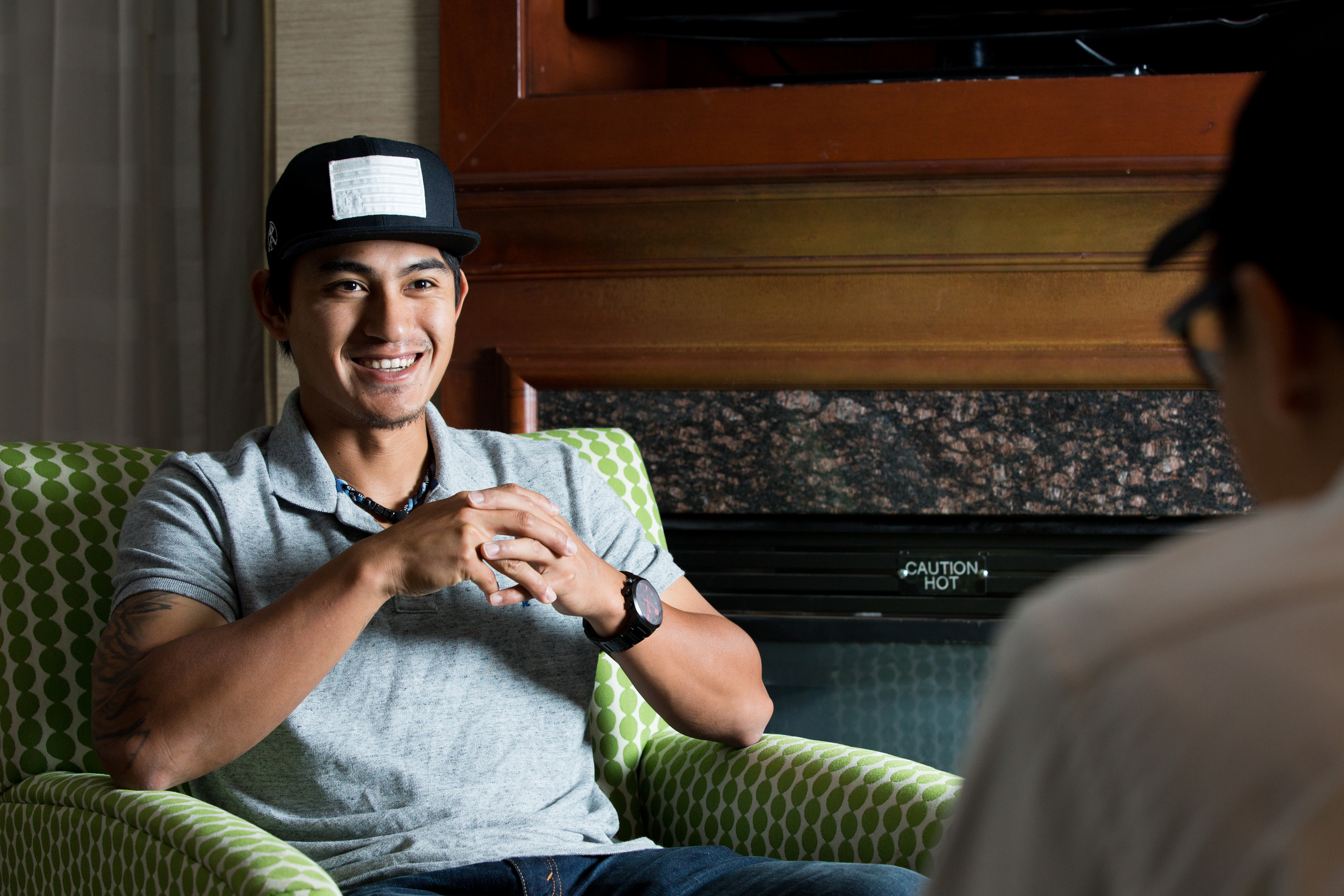 林子偉接受本刊獨家專訪，表現就像個大男孩。