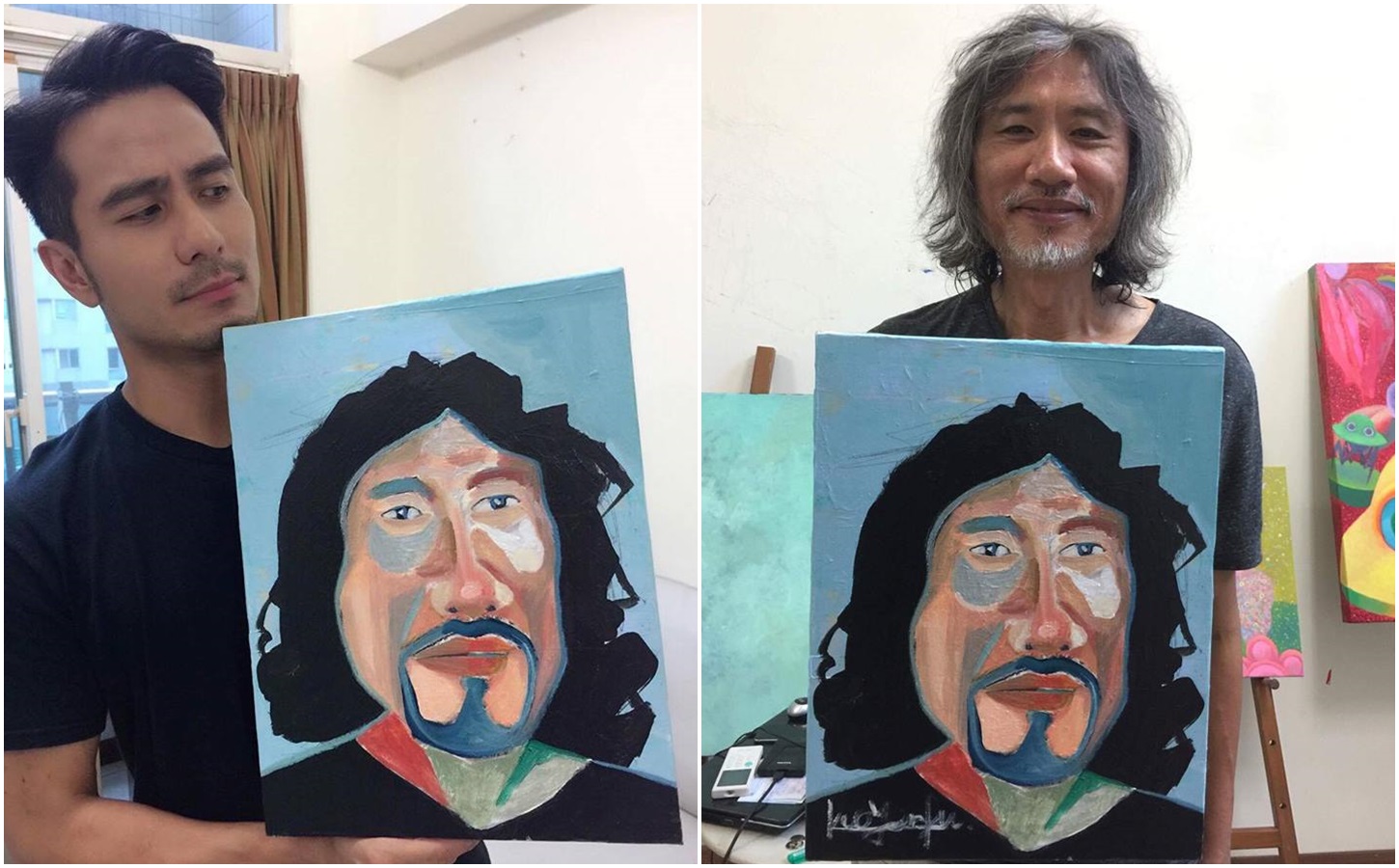 郭彥甫畫功了得，得到台東飯店合作機會。