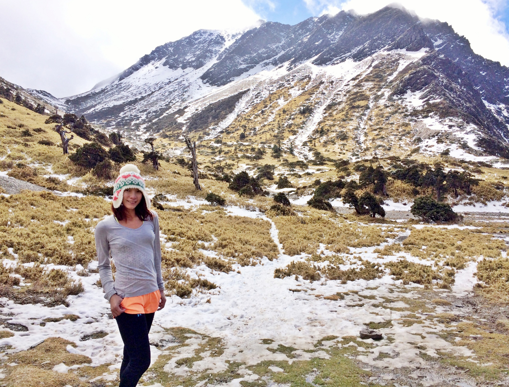 在帝王（南湖大山）的懷抱之中，Windy也顯得嬌柔了。