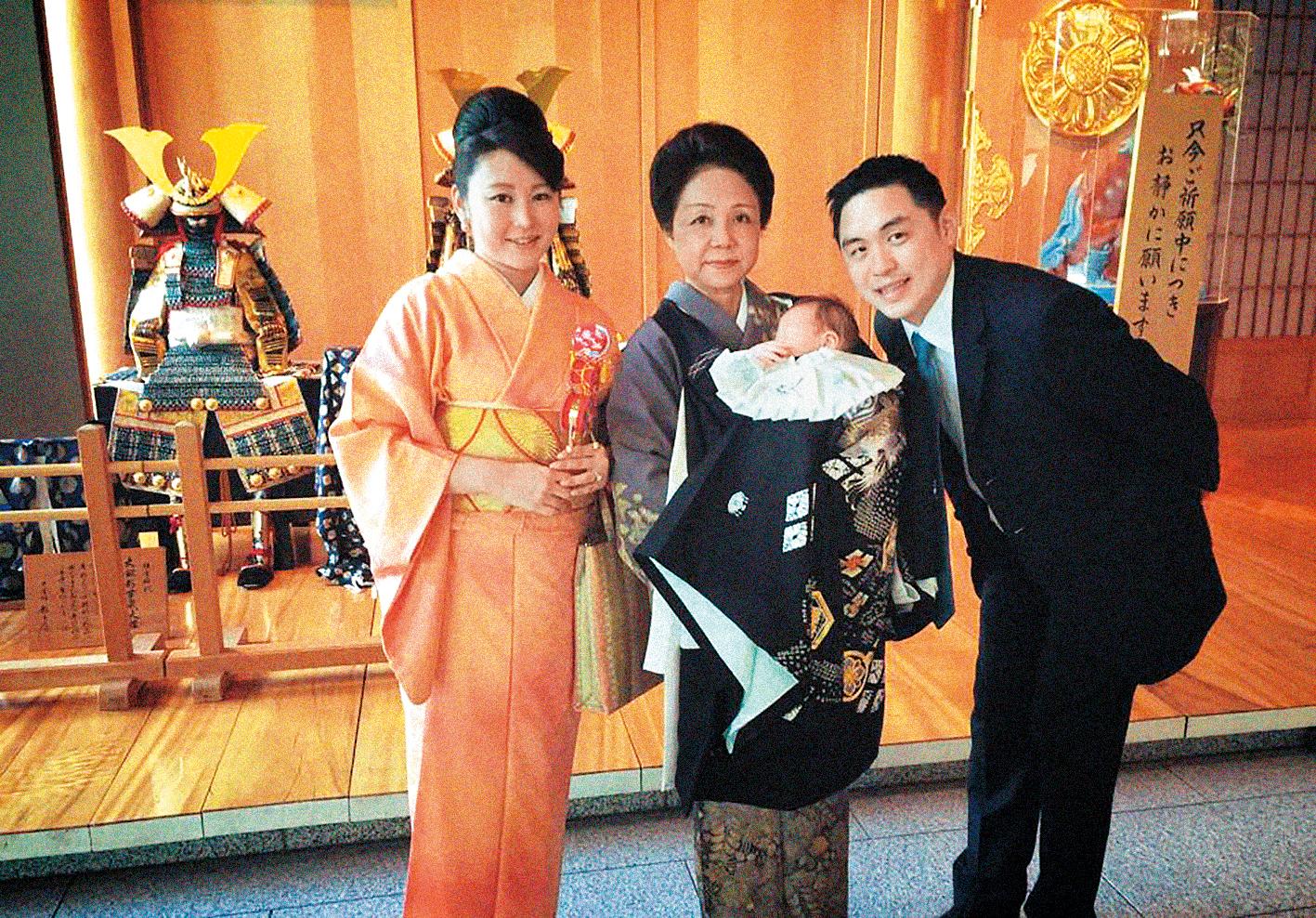 李晶晶前夫王泉仁（右）和麻衣（左）再婚，據傳兩人也在鬧婚變，但兩人至今都未對外正式回應。（翻攝自麻衣臉書）