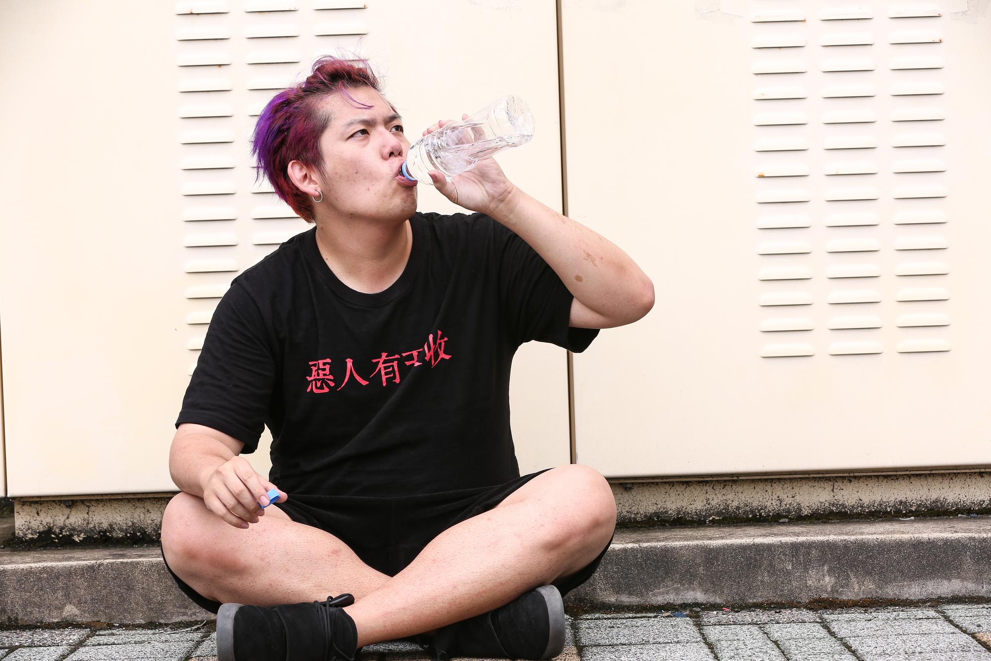 胖虎透露他的減肥祕訣就是狂喝水，只要餓了就喝水喝到飽。