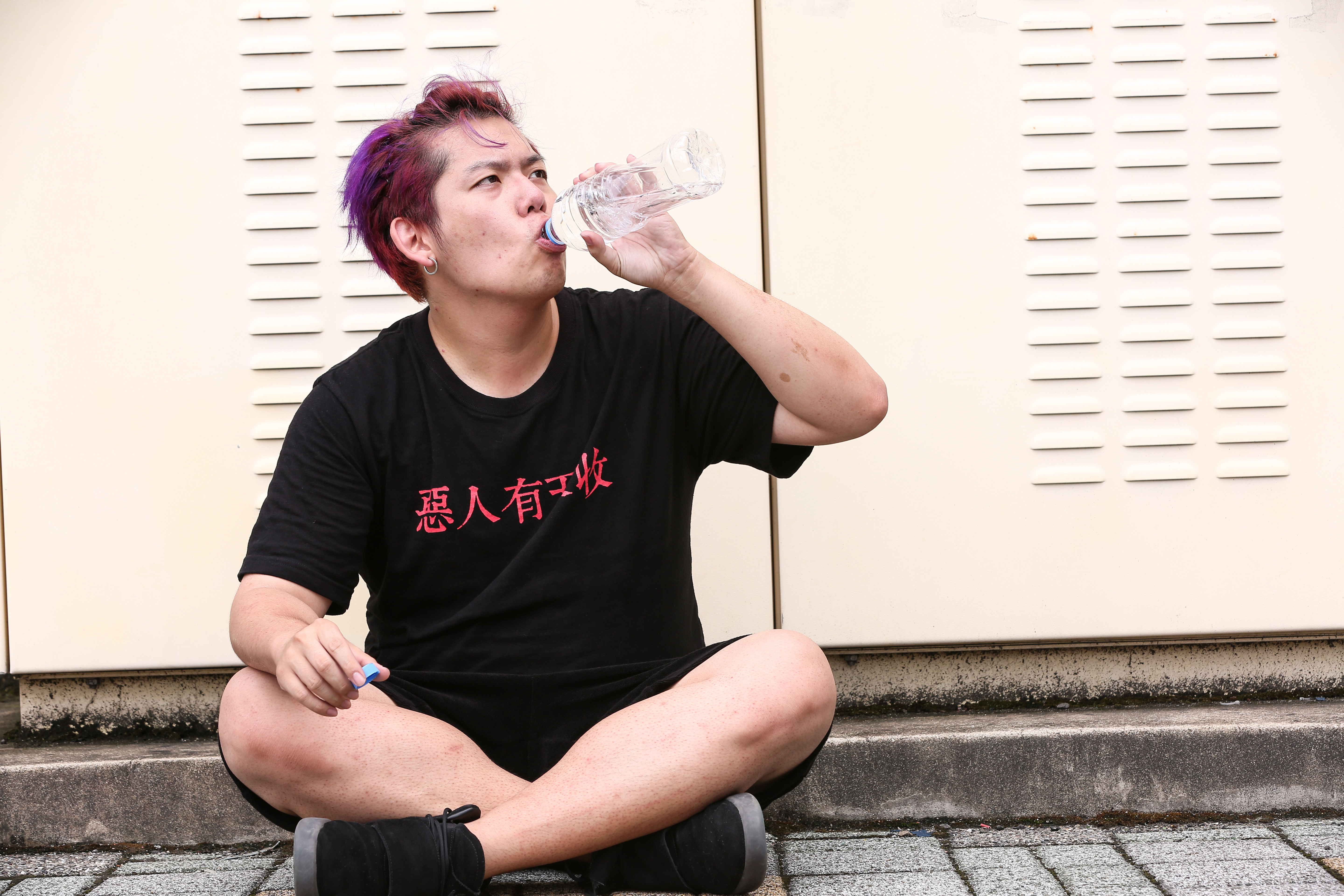胖虎透露他的減肥祕訣就是狂喝水,只要餓了就喝水喝到飽。