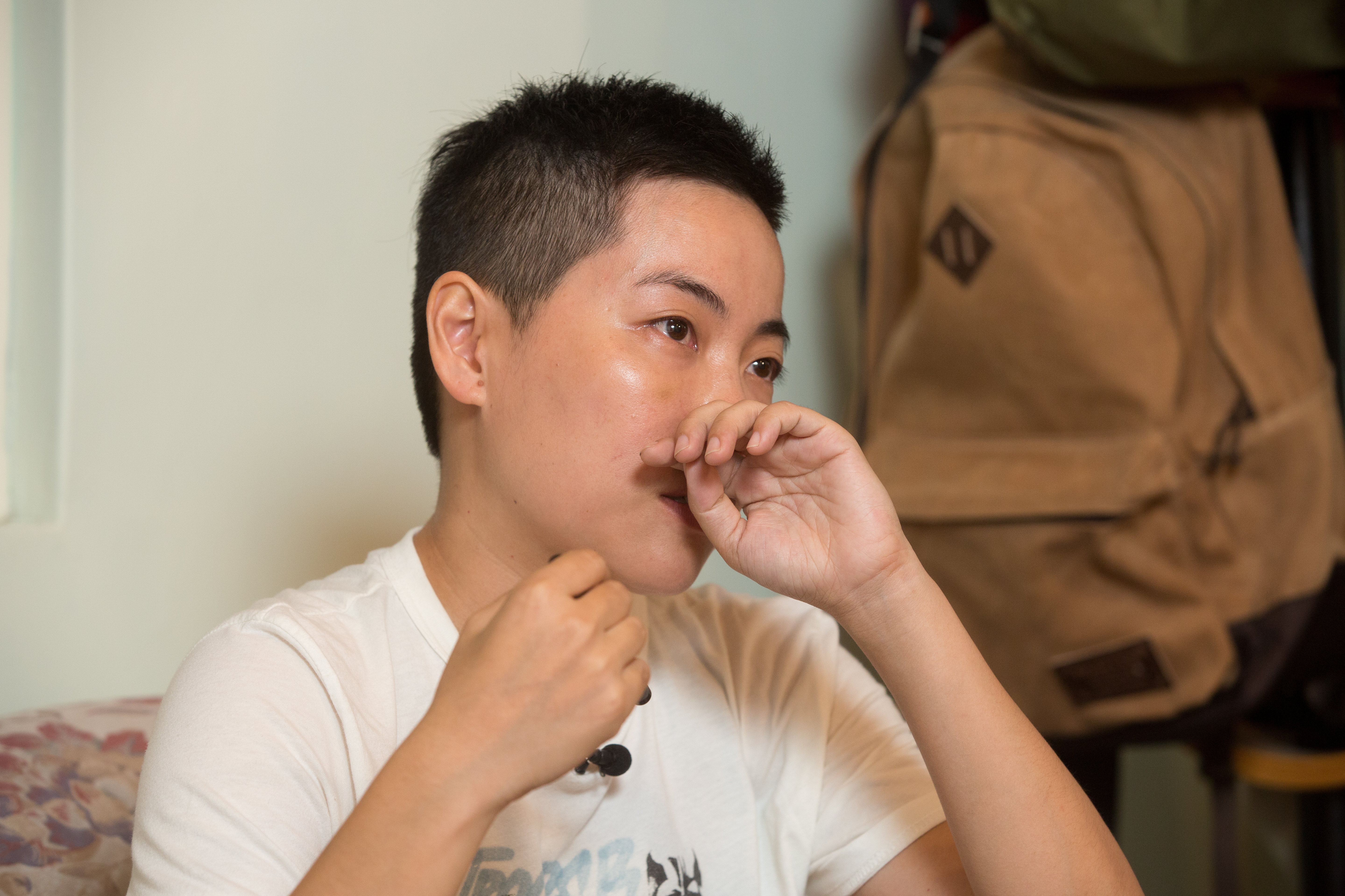 談到家人對她的認同與支持，吳沁婕因此紅了眼眶。