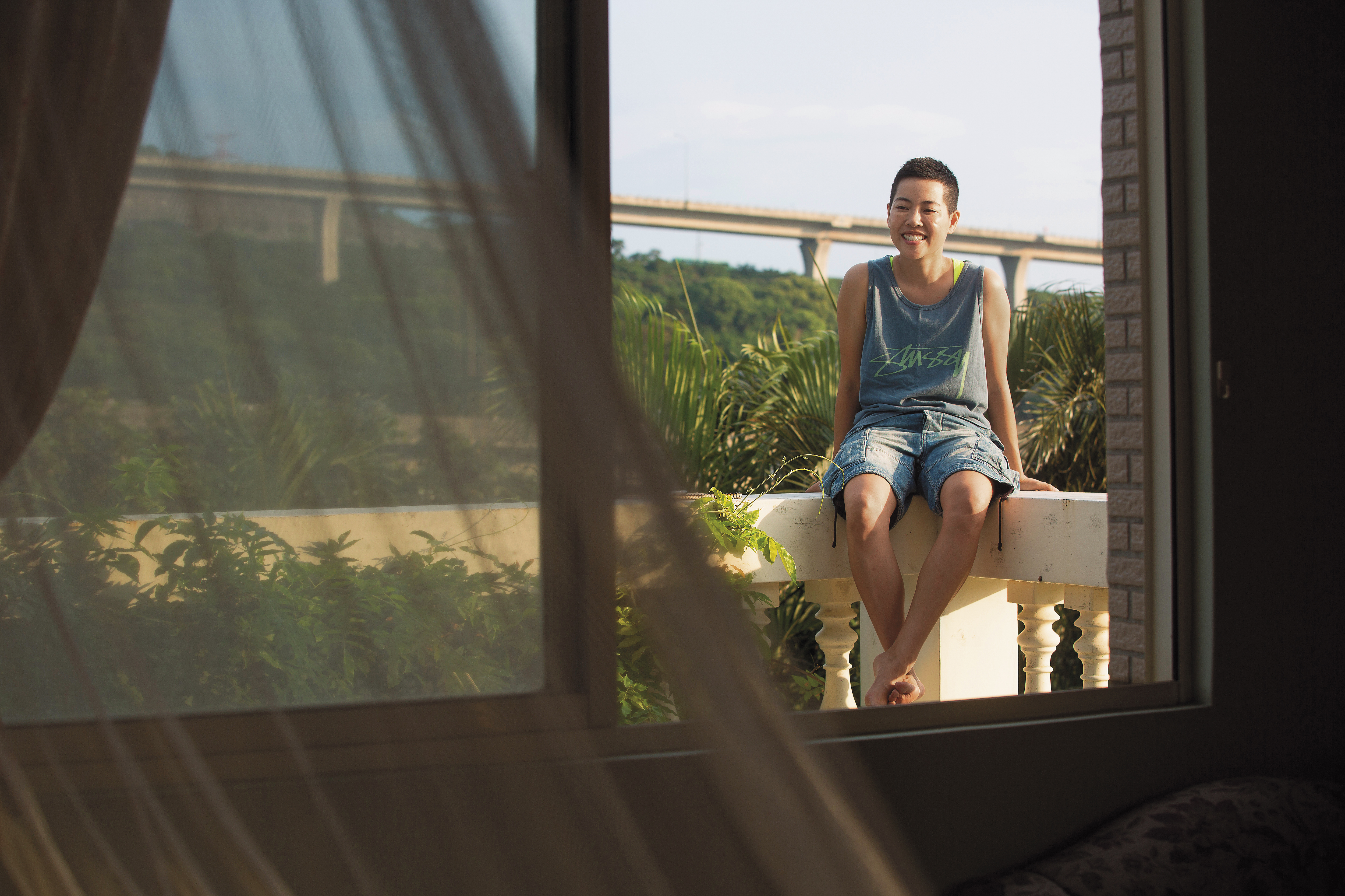 3樓是吳沁婕的房間，房間外的露台是她想心事的地方。