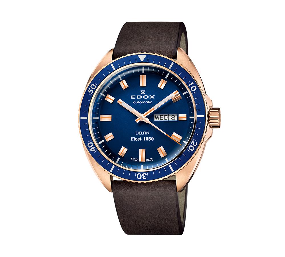 EDOX  Delfin  Fleet 1650限量錶，青銅材質，限量200只，定價NT$68,800。
