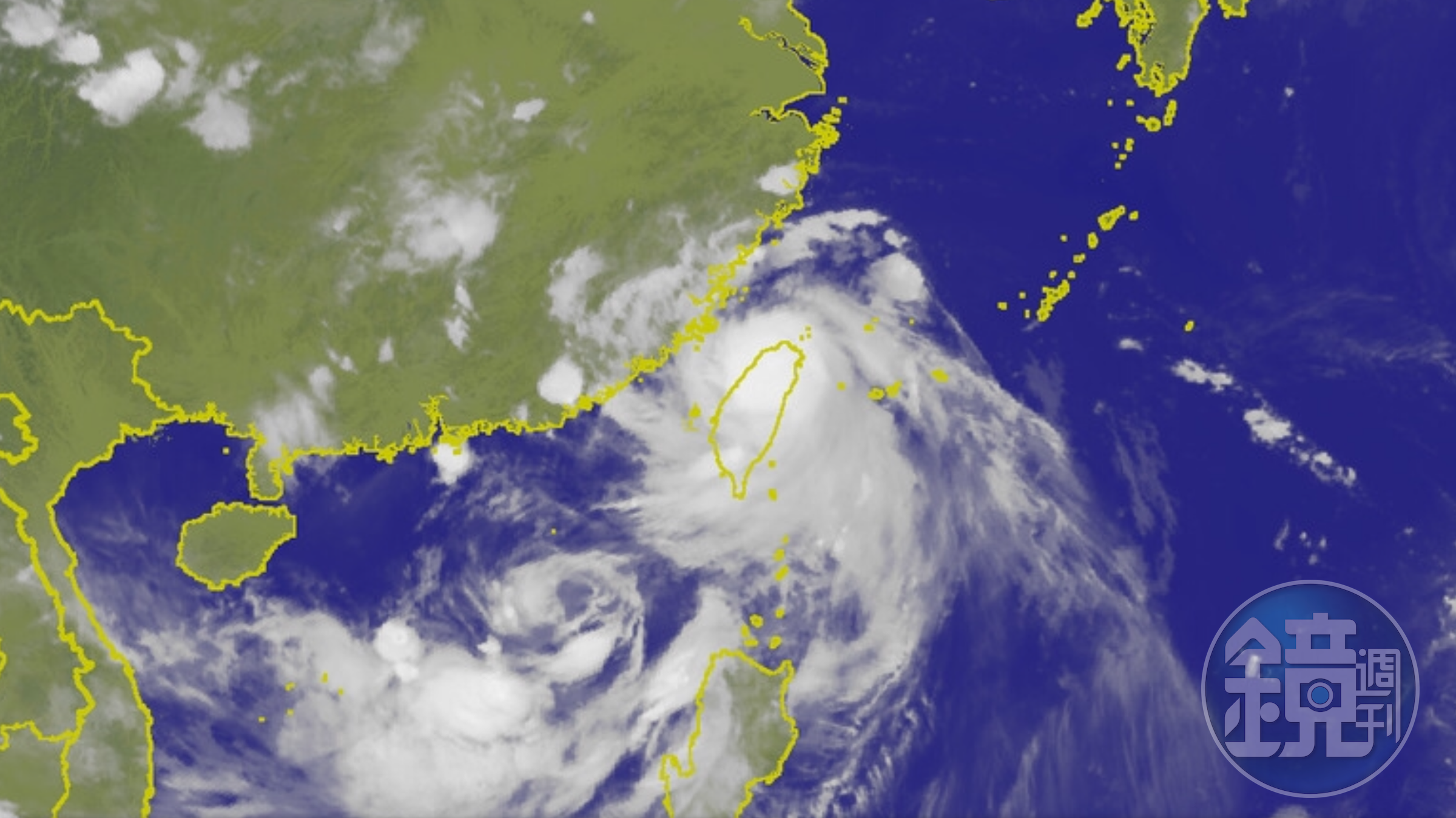 20170729尼莎海棠：今天下午第十號颱風海棠生成，氣象局立即針對海棠發布海上與陸上颱風警報，這也是台灣氣象近50年來首次。（圖：中央氣象局提供）