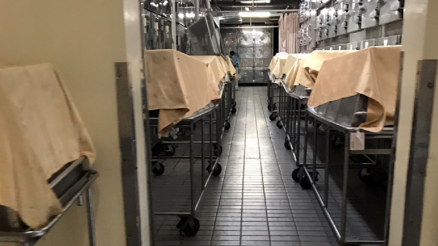 板殯冰櫃不足爆發屍潮遭家屬轟配套不足，但殯葬處則澄清應是誤會。