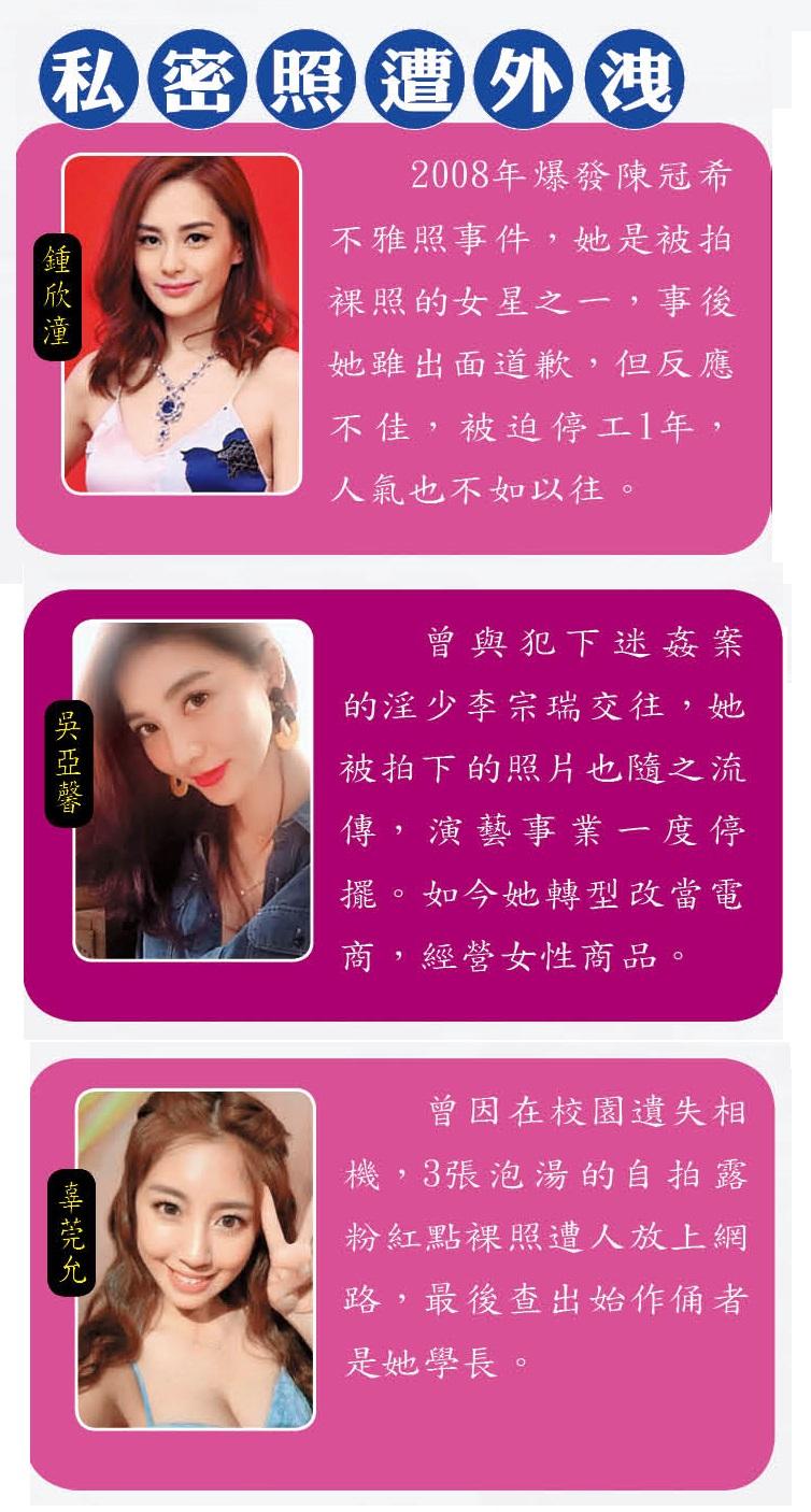 私密照慘遭外流的女藝人。