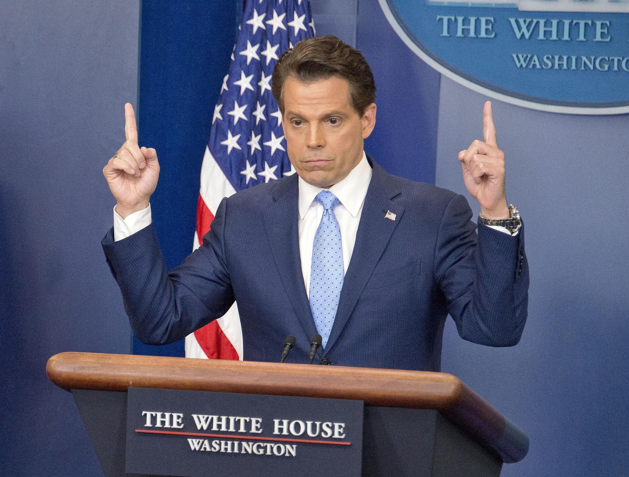 紐約金融家史卡拉穆奇（Anthony Scaramucci）還沒正式宣誓就職，已因為言語惹爭議被趕下台，成了美國史上最短命白宮聯絡室主任。（東方IC）