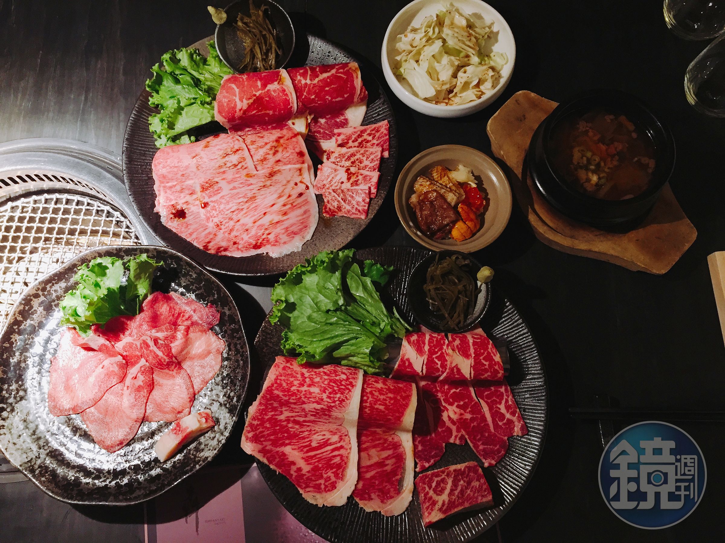 「特七牛燒肉雙人套餐」的頂級肉品全是店內招牌主打。（5,380元／雙人套餐）