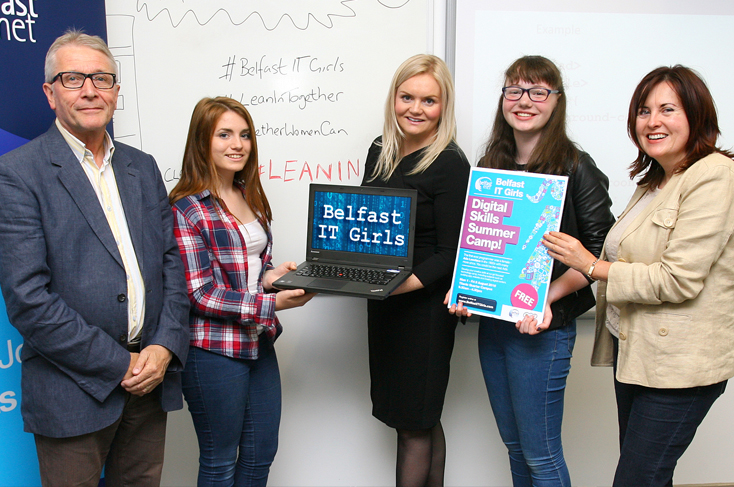 貝爾法斯特 IT 女孩營隊，旨在建立女孩信心。（翻攝自 belfastmet 官網）