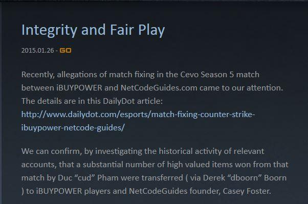 Valve 一口氣對 2 隊共 7 位選手祭出終身禁賽。(翻攝自《CS:GO》官網)