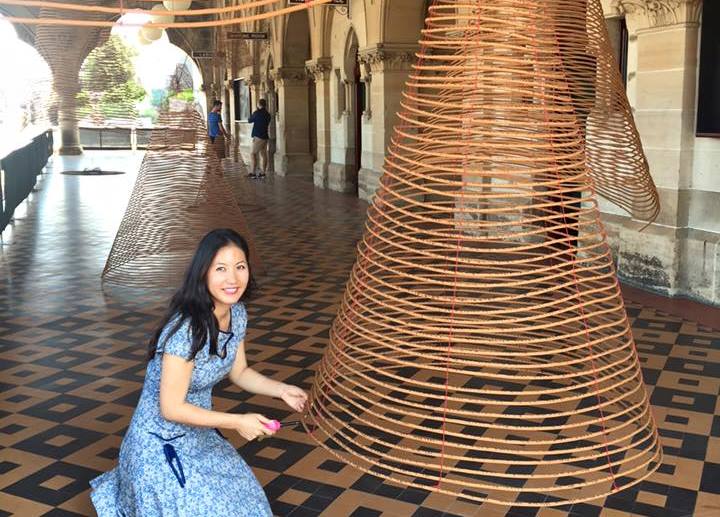 蔡辰威的女兒蔡佳葳是國際知名行動藝術家，特別為寒沐量身訂製藝術品，耗時2年才完成。（翻攝自蔡佳葳臉書）