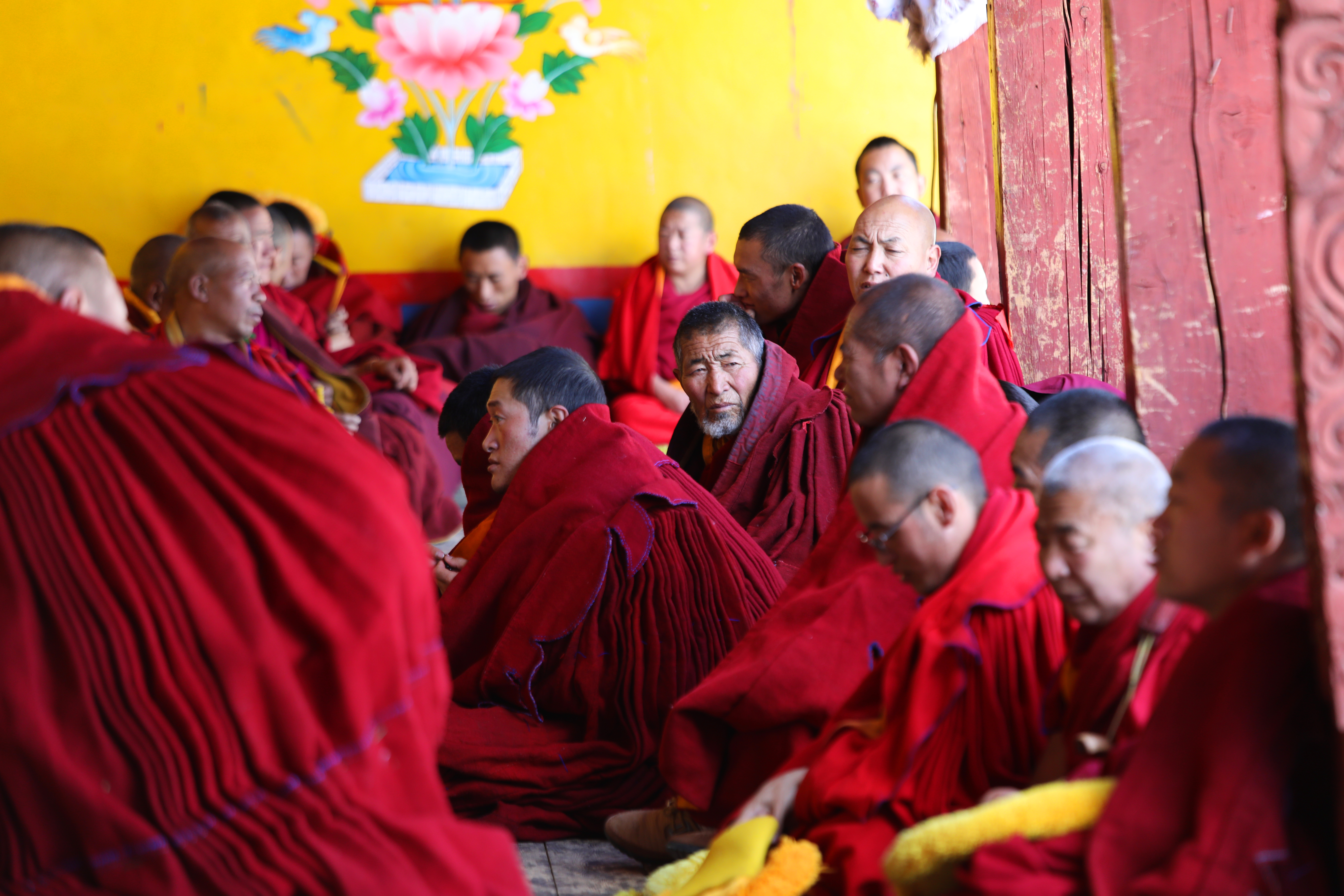 辯經中的喇嘛。