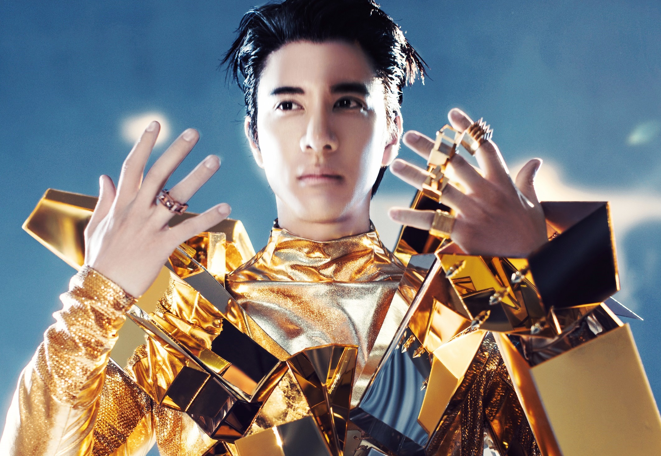 王力宏新專輯視覺照，滿滿科技感。