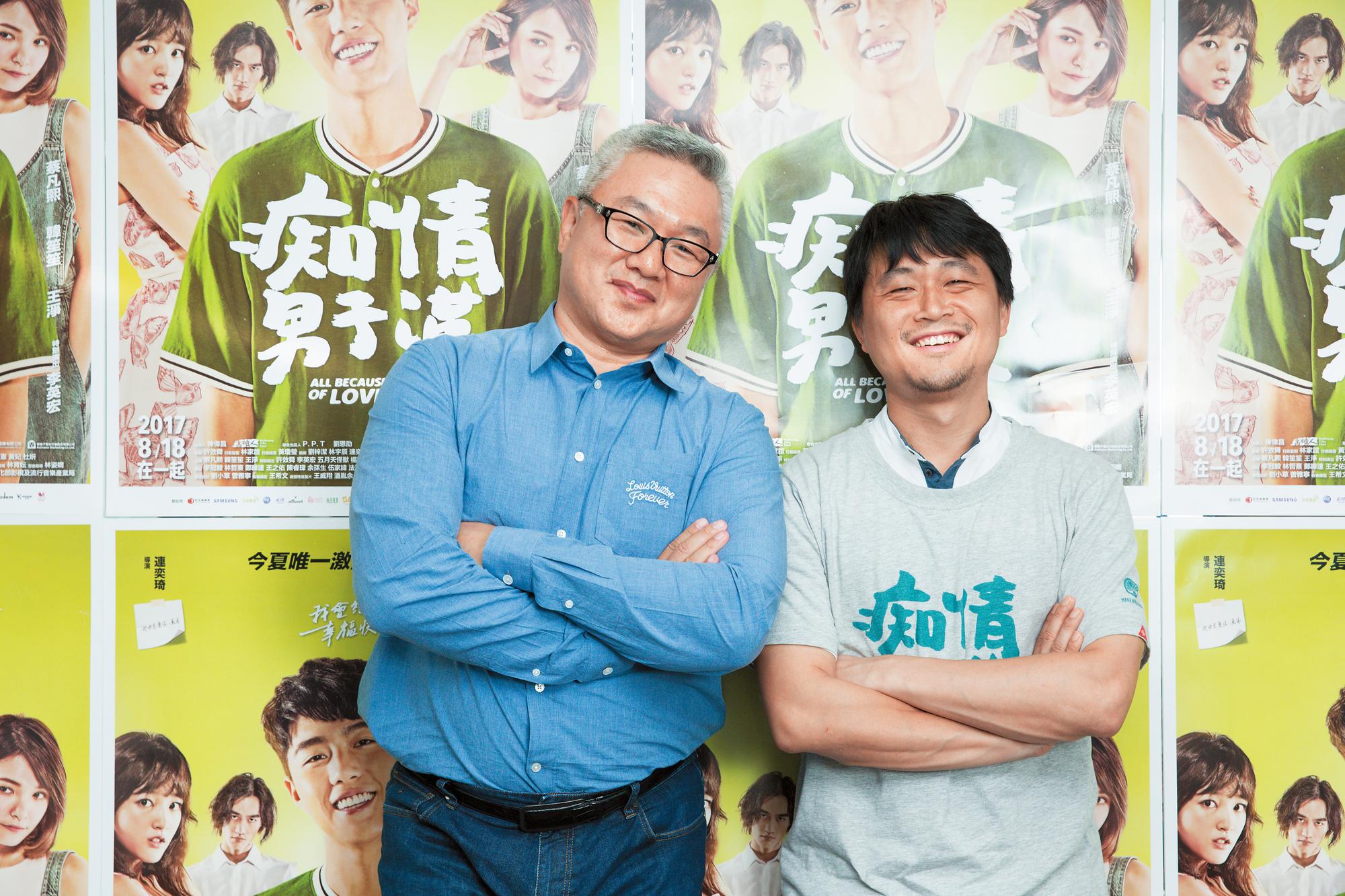 鐵人文創董事長陳偉昌(左)主動邀請連奕琦執導《痴情男子漢》。
