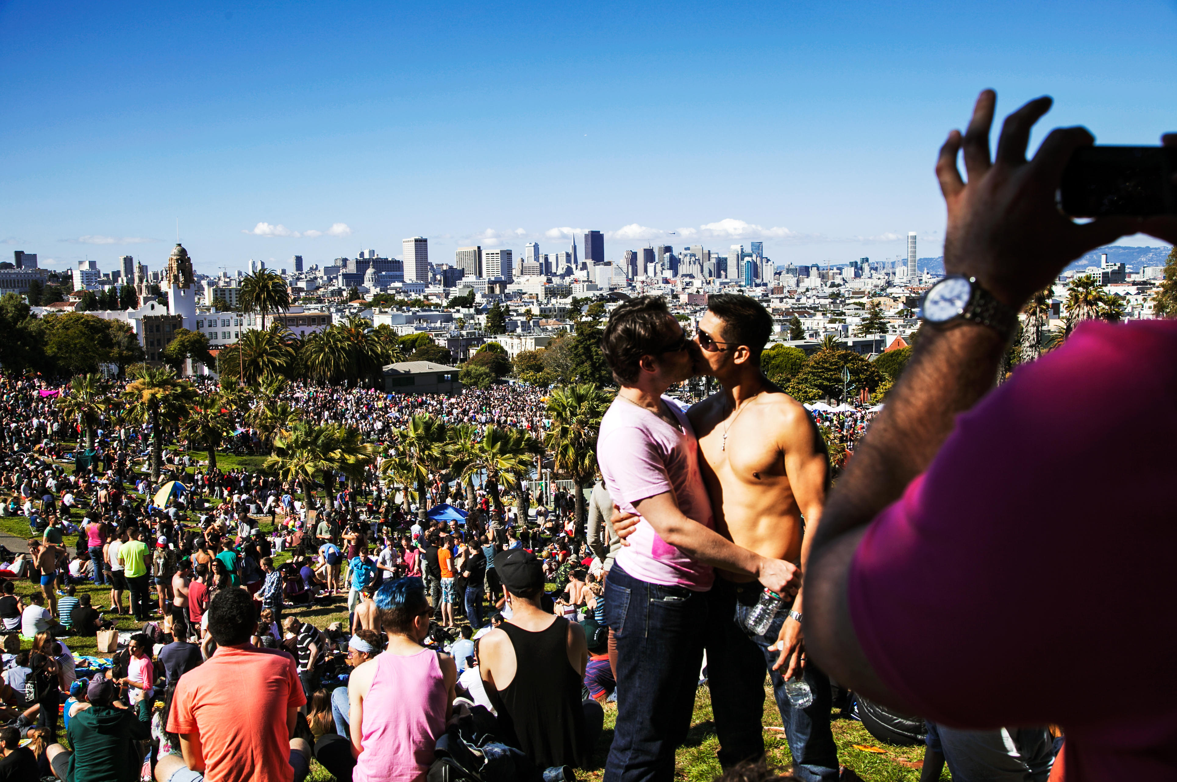 在Dolores Park。