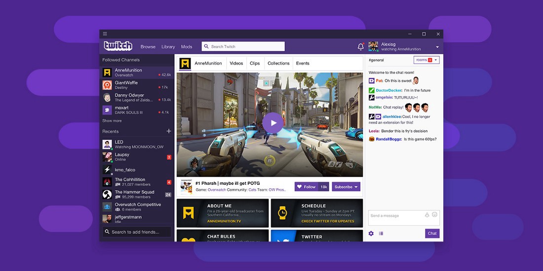 Twitch 桌面 App 正式發行。（圖翻攝自官方部落格）