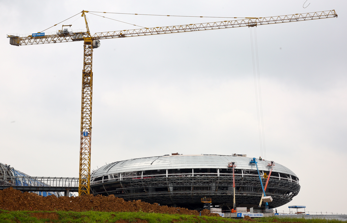 台積電南京廠外觀有如太空站。