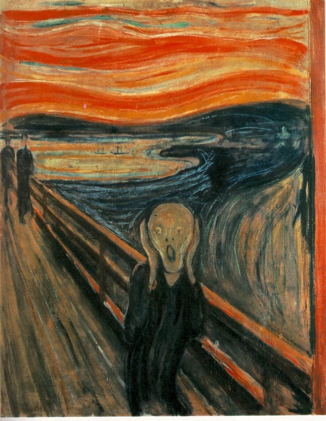孟克著名畫作「吶喊」（The Scream）。什麼樣的聲音可以讓人身體功能喪失、甚至心神錯亂？（東方IC）