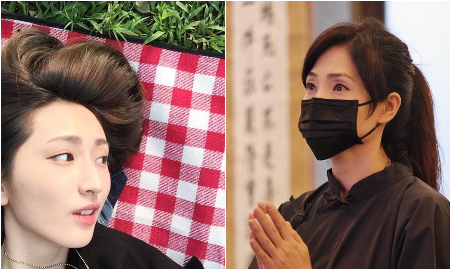 柯佳嬿（左）表示自己對佛學始終很有興趣，加上聽說《正念》的旁白竟然是班奈迪克康柏拜區，讓她趕緊過來朝聖。圖右為方季惟。