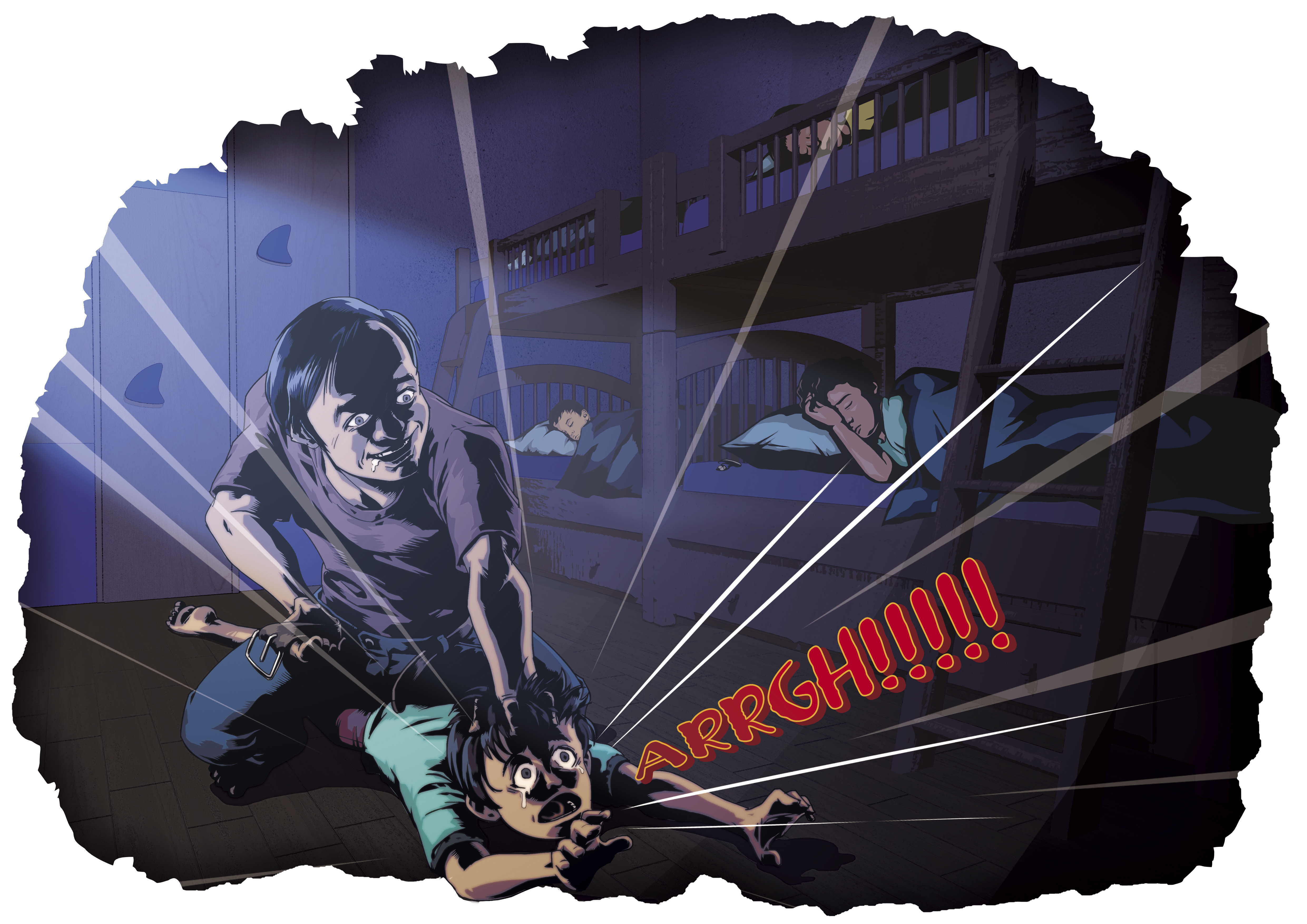 變態男輔導員趁聽障孩童半夜熟睡時，肛交性侵4名孩童得逞，被害人慘叫求援，卻沒人能聽見，宛如人間煉獄。