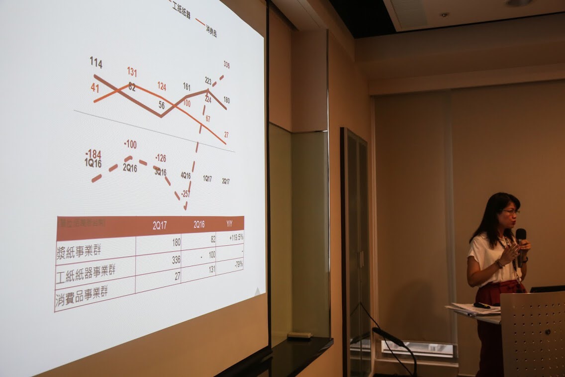永豐餘今天舉行法說會，第二季財報表現亮眼。