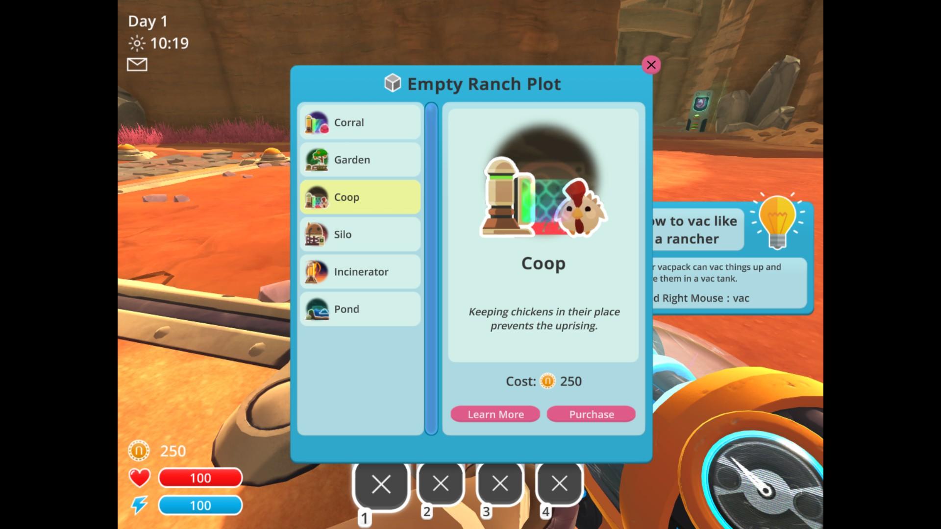 金幣可購買農場設施