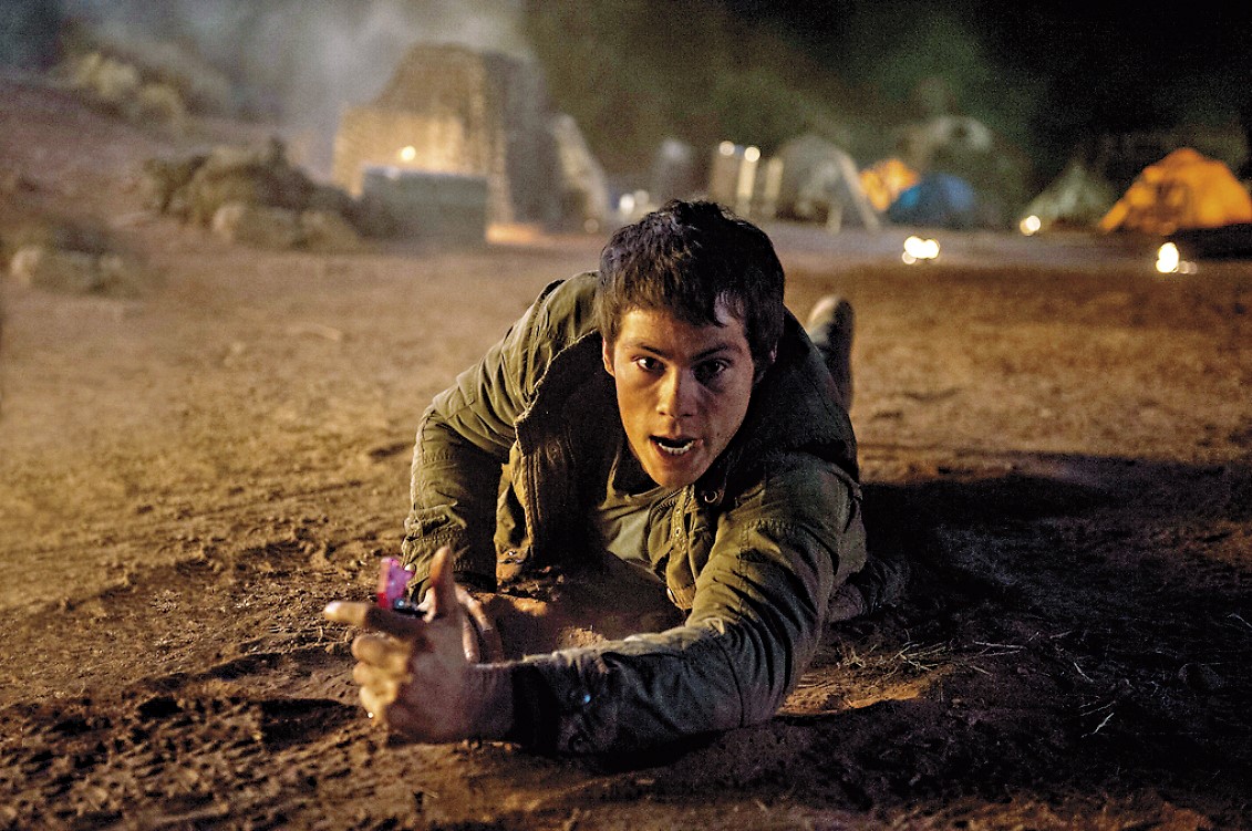 偶像男星狄倫歐布萊恩曾在拍《移動迷宮：死亡解藥》時意外受傷。（福斯提供）