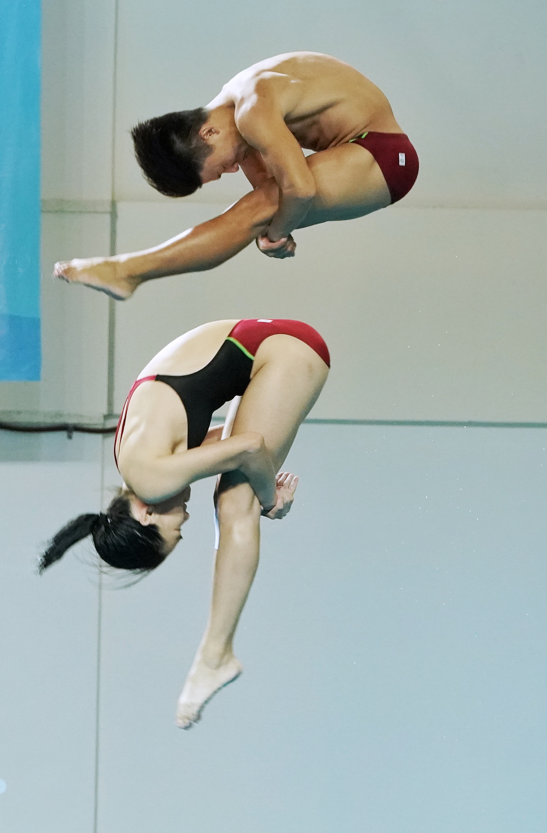 雙人混合跳板呈現兩人過去合作的努力成果。