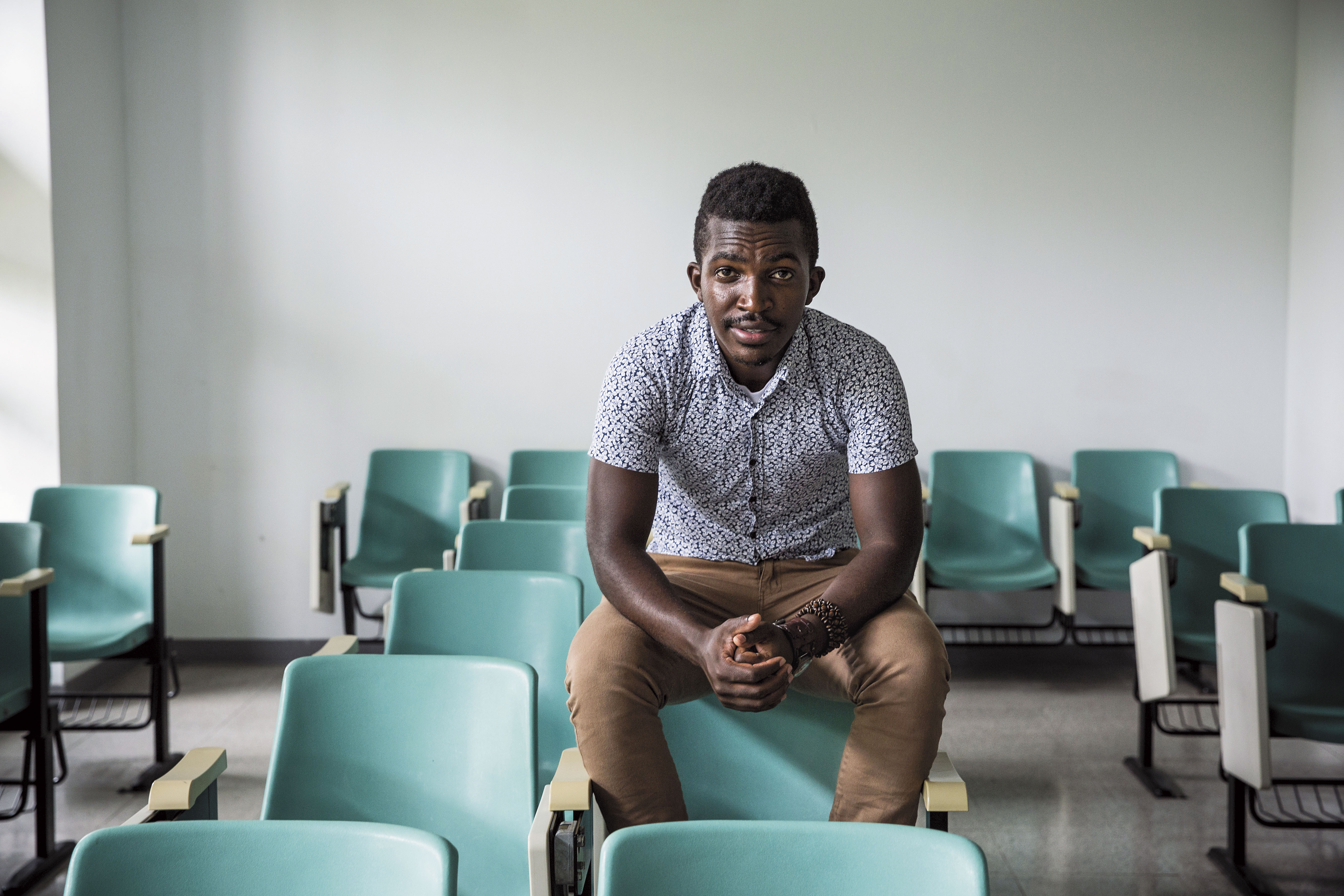 Amiel Nubaha曾為盧安達難民，長達14年無國籍，但他努力學習，今年來台灣當交換學生。