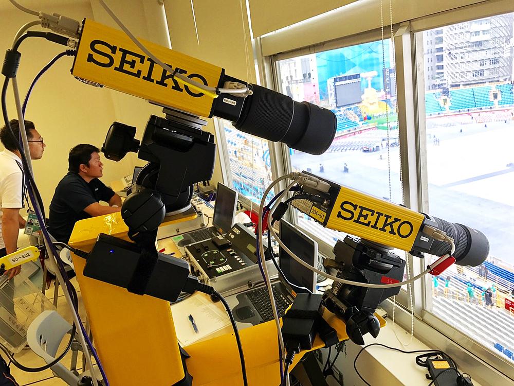 此次世大運STS派了具有豐富大會支援經驗的日本技師12人來台操作和控管整個田徑器材的運作。(STS)