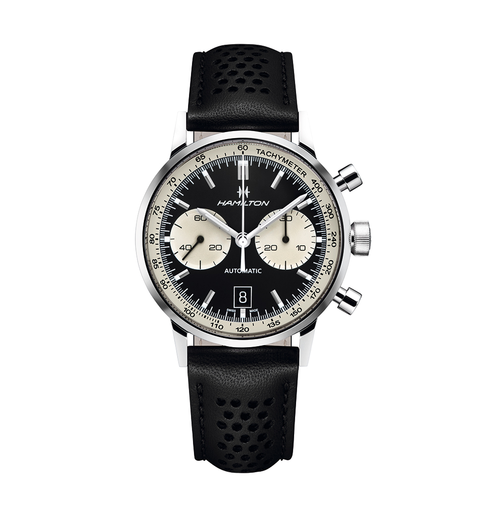 HAMILTON Intra-Matic 68計時腕錶，定價NT$69,900（限量1968只）。