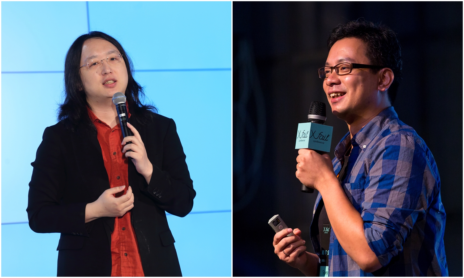 數位政委唐鳳（左）出訪臉書，遭爆料帶非官員身份的前悠遊卡董事長戴季全（右）隨行。