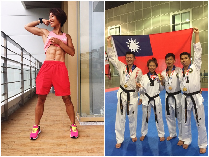 王令樺奪下金牌後掀衣露出驚人的6塊腹肌。