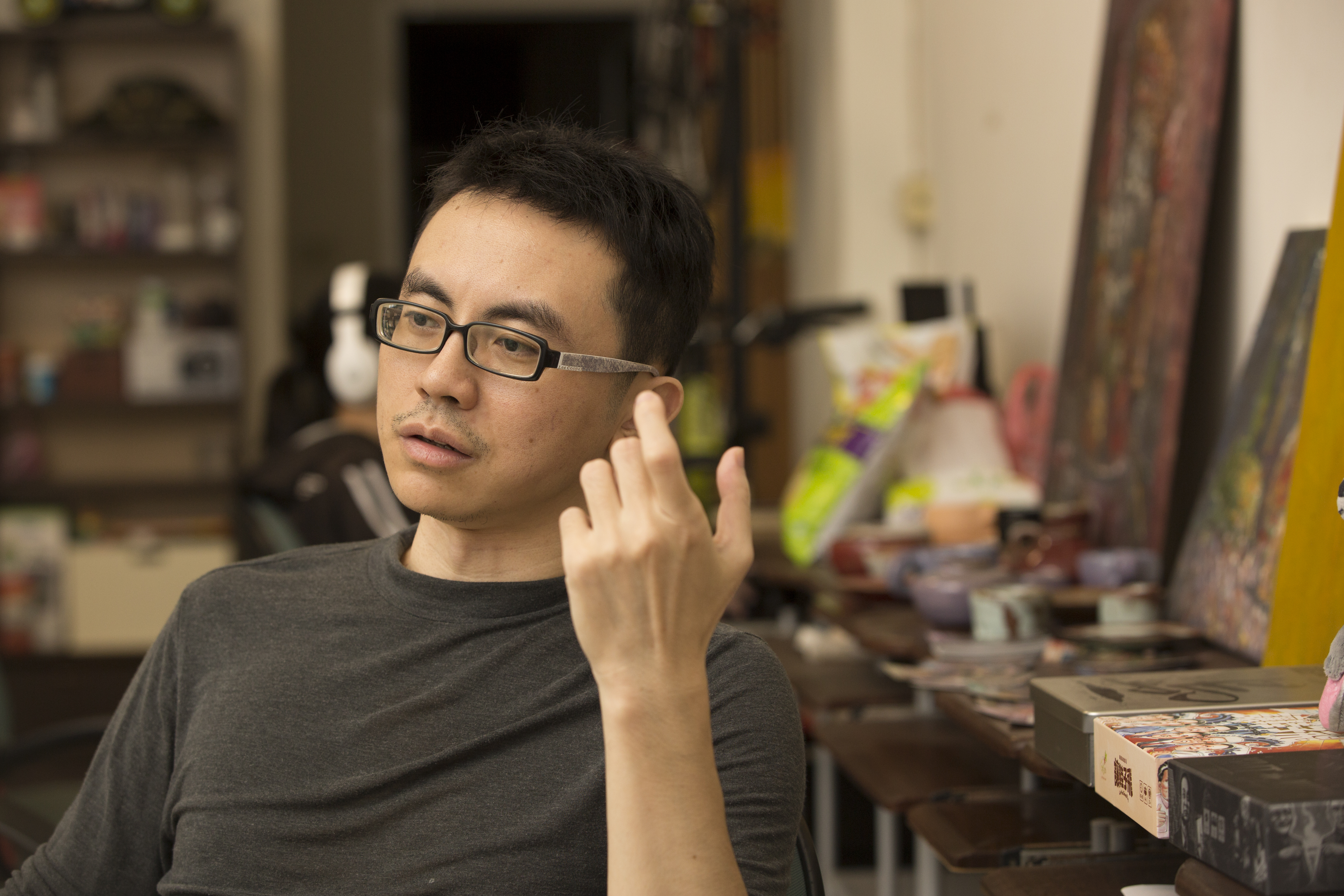 林岳漢說，《打鬼》採用世界級遊戲引擎Unreal engine，一定給玩家最好的畫面感。（圖：宋岱融攝影）