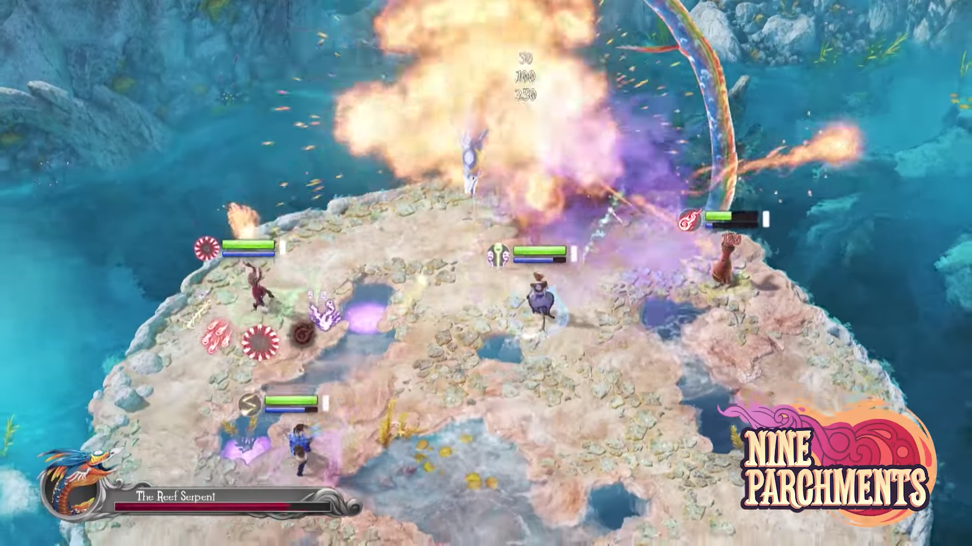 用色相當鮮豔的《Nine Parchments》,最多支援四名玩家同遊。(圖片來源:發表會直播畫面)