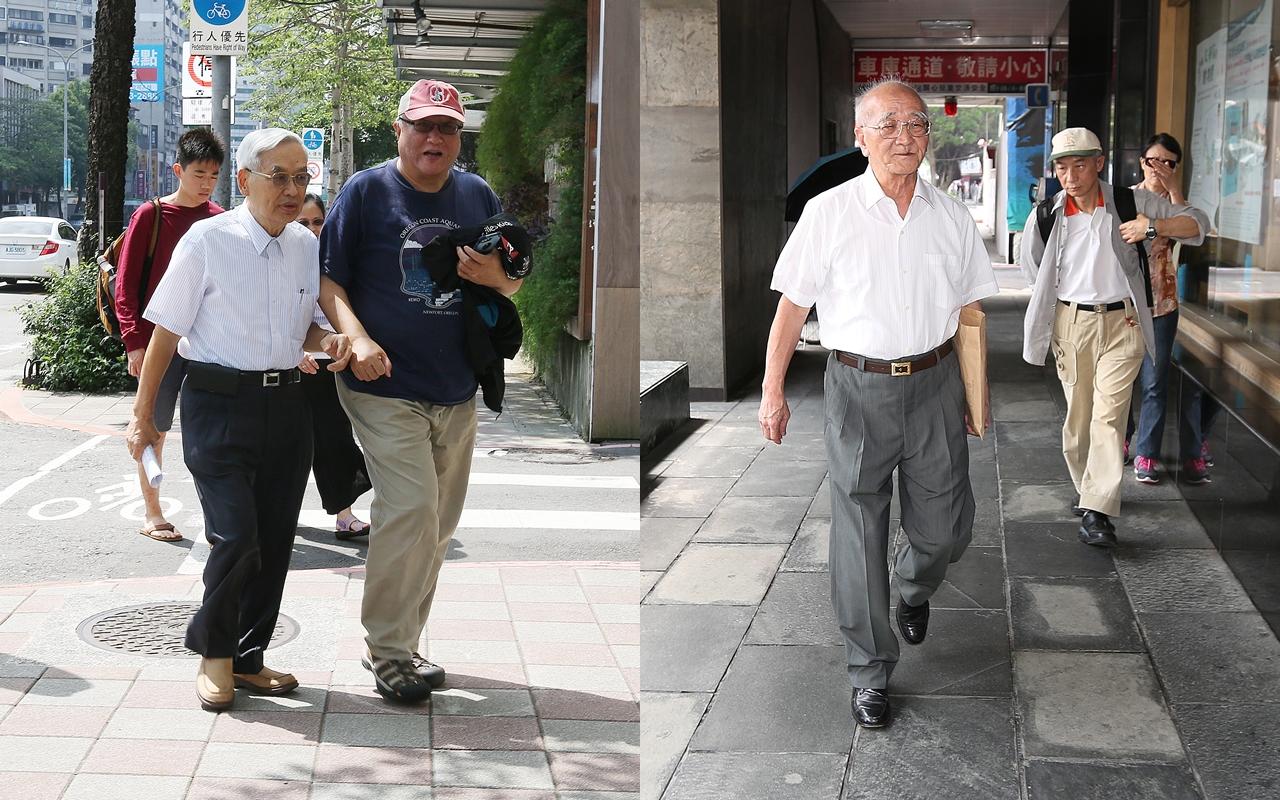 選出新任董事長曾永義時，林昭賢（右）拒絕下台，讓國語日報董事長鬧雙包。