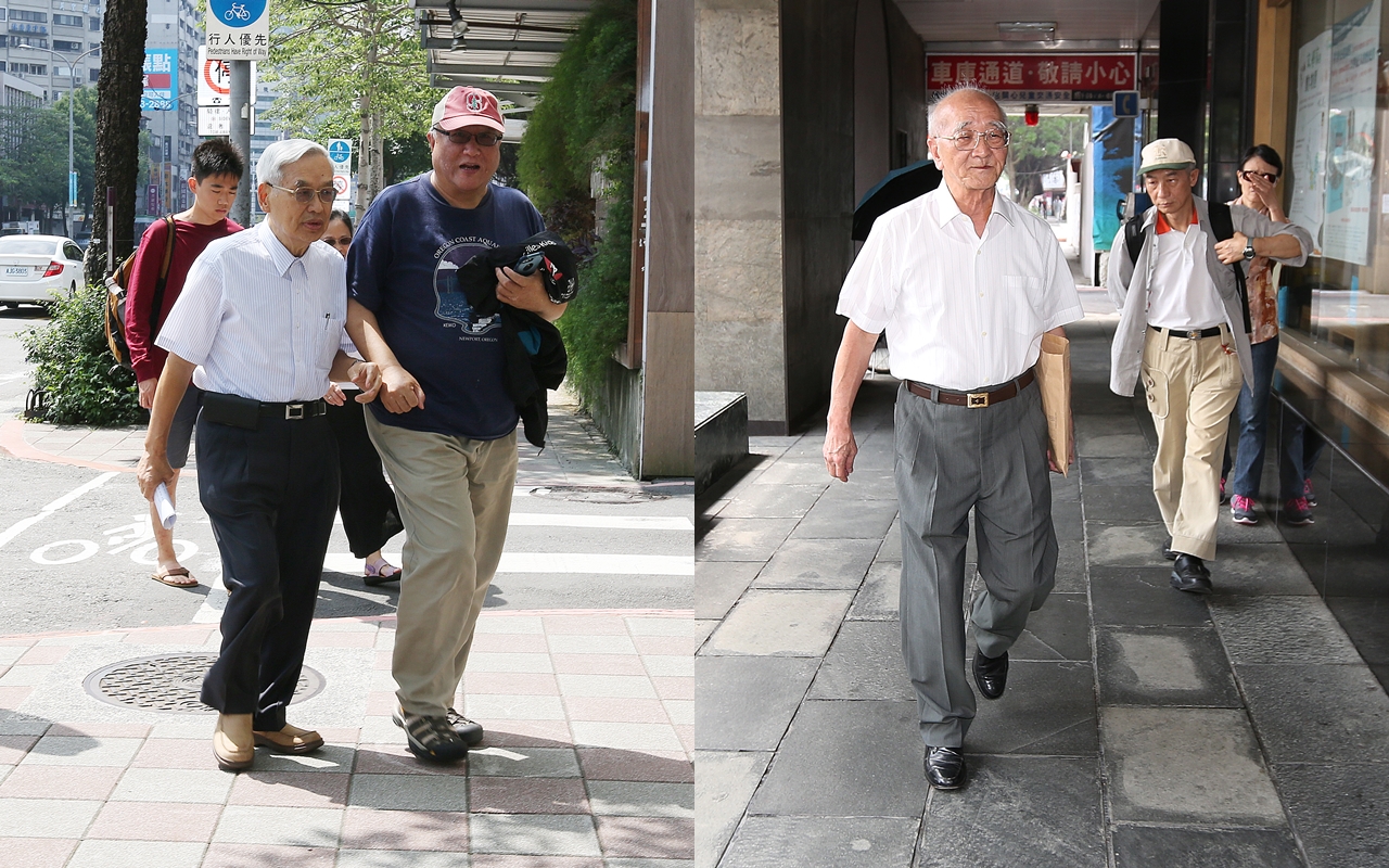 選出新任董事長曾永義時，林昭賢（右）拒絕下台，讓國語日報董事長鬧雙包。