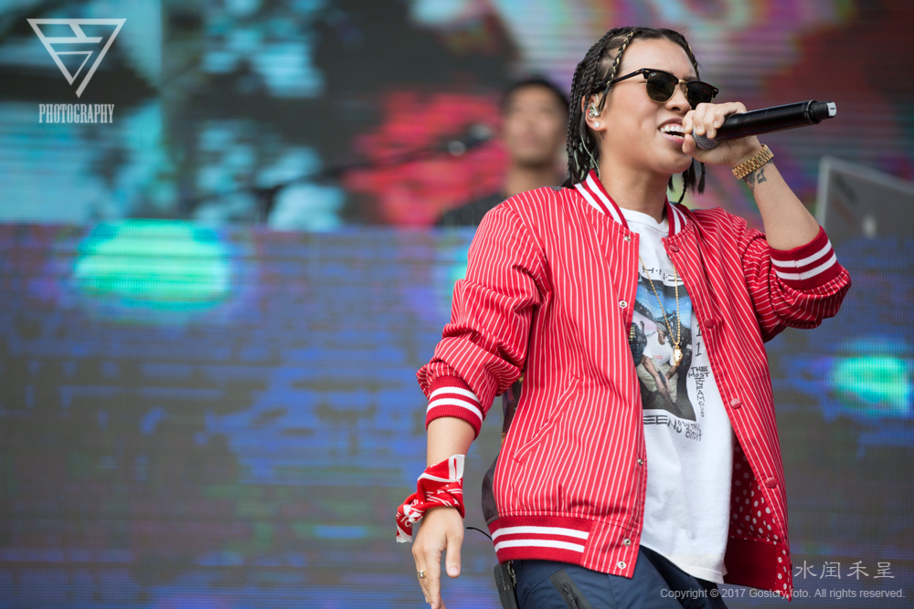 葛仲珊參加成都MDSK嘻哈音樂節。